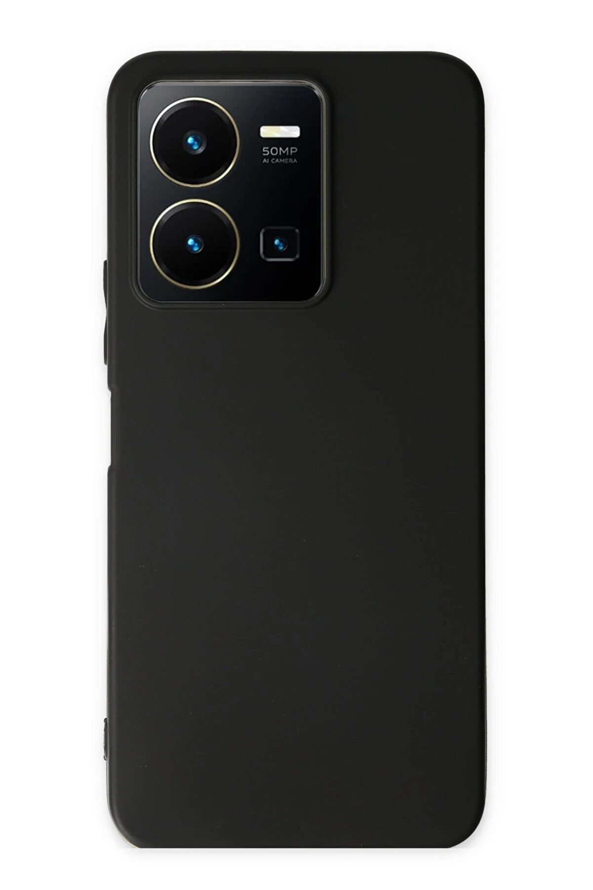 CepteToptan Vivo Y35 Kılıf First Silikon - Siyah - DROPX7039-8307