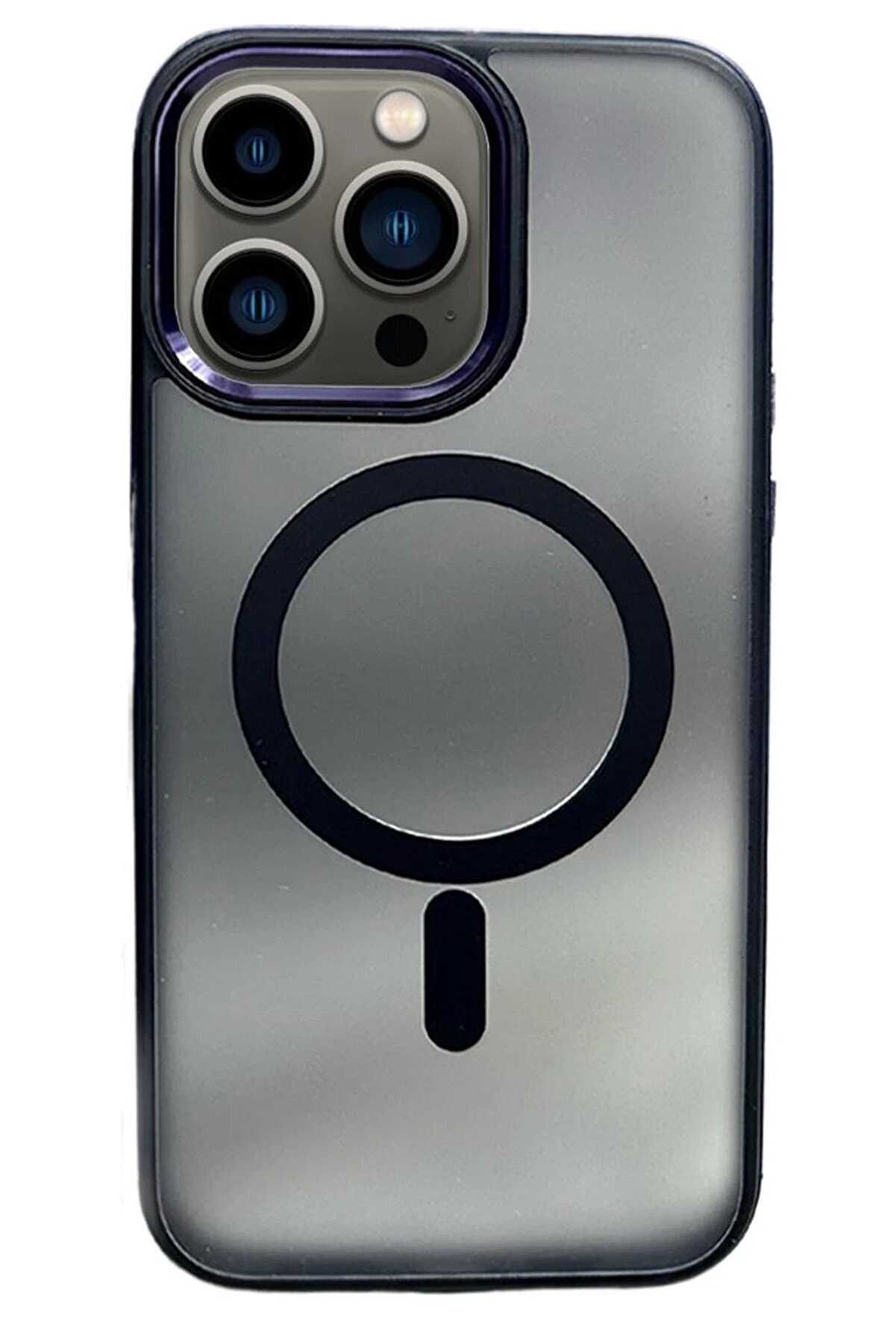 CepteToptan iPhone 15 Pro Max Solid Magsafe Kapak - Derin Mor - DROPX8775-2519