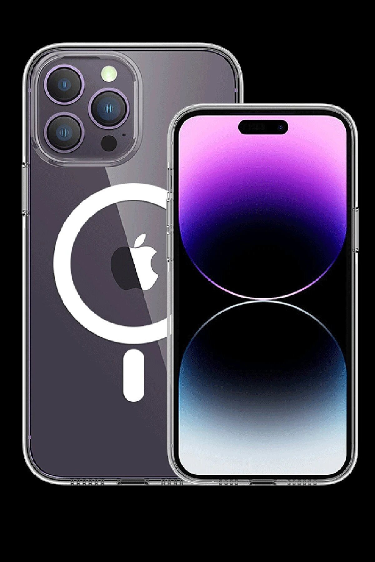 İphone 15 Pro Max Kılıf Tron Şeffaf Magsafe Kapak - Şeffaf - Dropx5000-6545