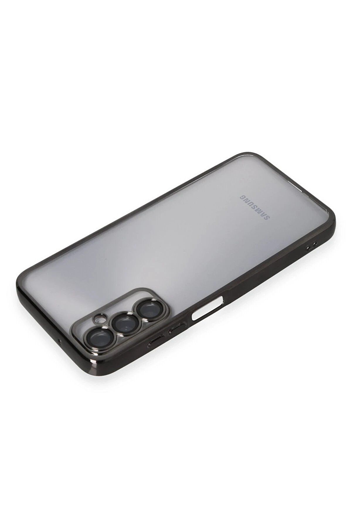 Samsung Galaxy A05S Kılıf Lensli̇ Si̇li̇kon - Si̇yah - Dropx5154-4342