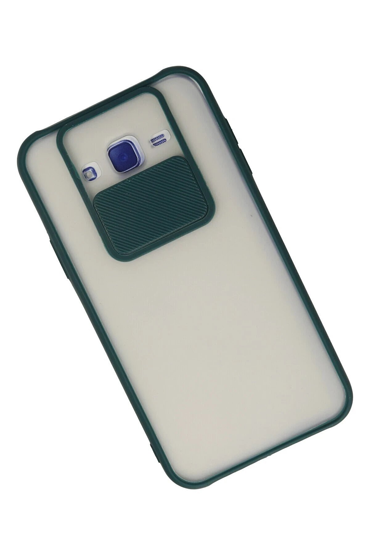 Samsung Galaxy J7 Kılıf Palm Buzlu Kamera Sürgülü Si̇li̇kon - Yeşi̇l - Dropx9397-4780