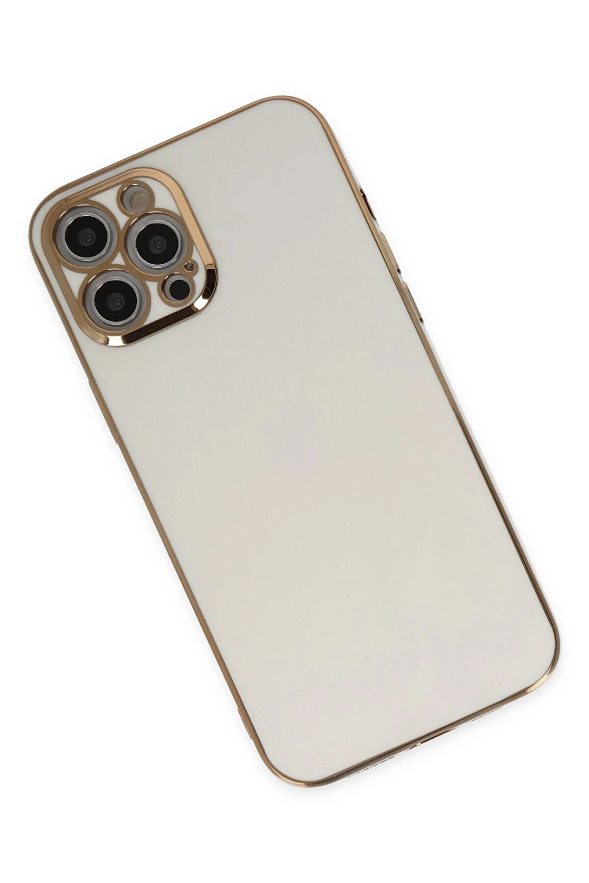 İphone 12 Pro Kılıf Volet Si̇li̇kon - Beyaz - Dropx8063-1816