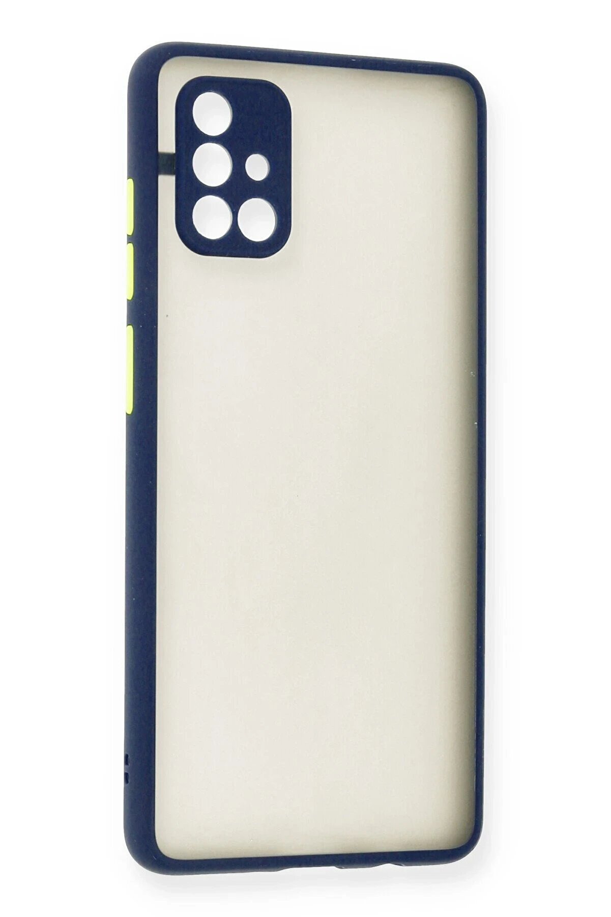 CepteToptan Samsung Galaxy A71 Kılıf Montreal Silikon Kapak - Lacivert - DROPX4429-6519