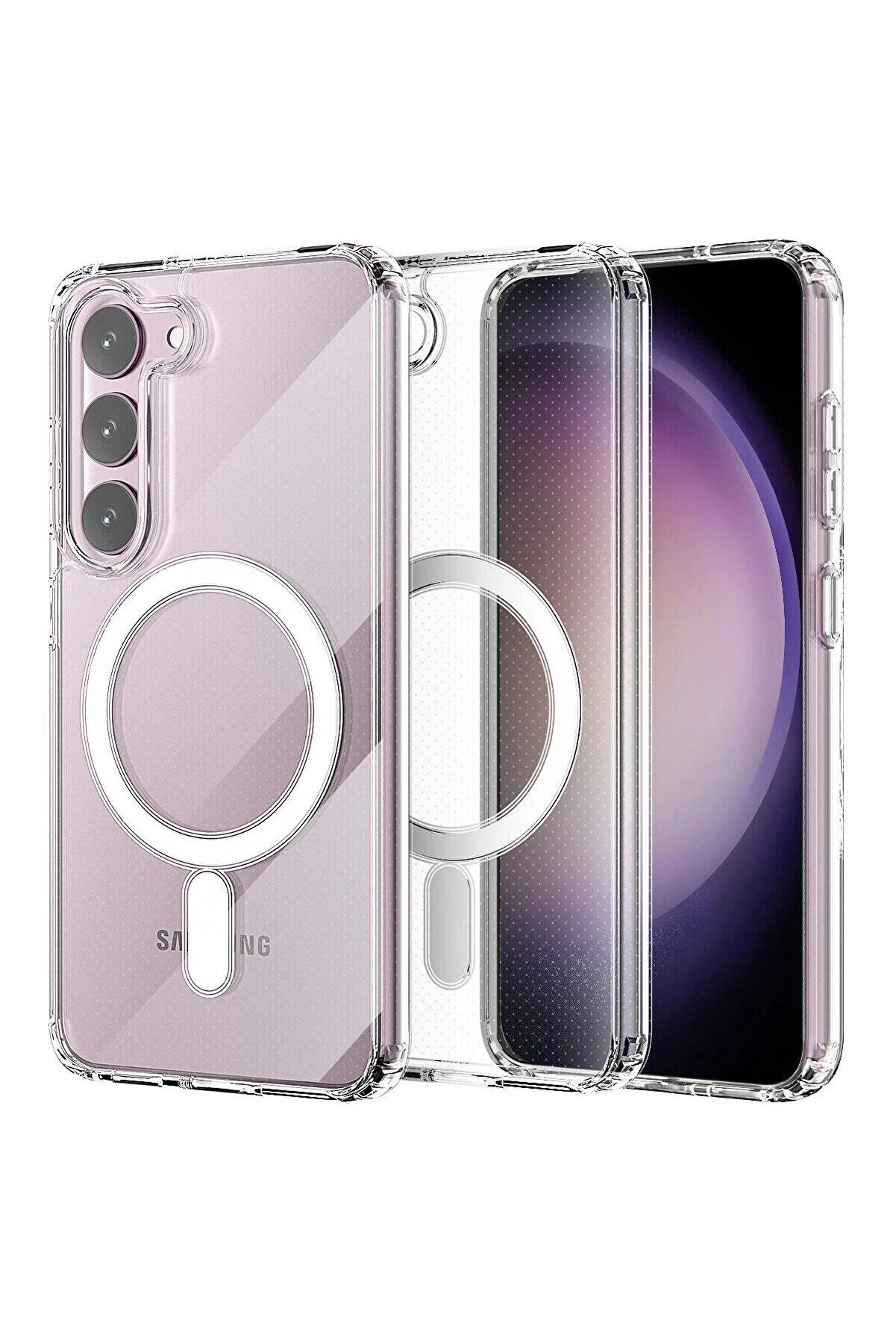 Samsung Galaxy S23 Plus Kılıf Magneti̇csafe Şeffaf Si̇li̇kon - Şeffaf - Dropx4211-9065