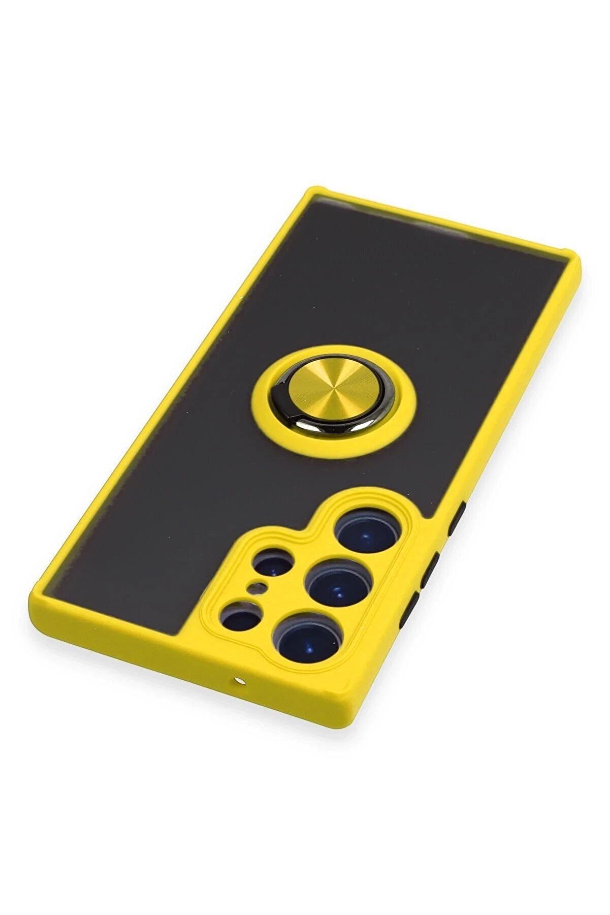 Samsung Galaxy S23 Ultra Kılıf Montreal Y&uuml;z&uuml;kl&uuml; Si̇li̇kon Kapak - Sarı - Dropx1426-2598