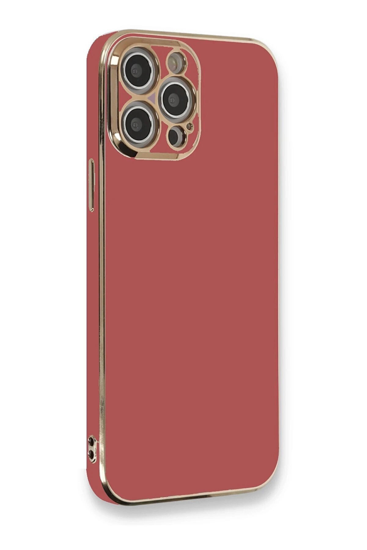 CepteToptan iPhone 12 Pro Kılıf Volet Silikon - Kırmızı - DROPX3688-1718