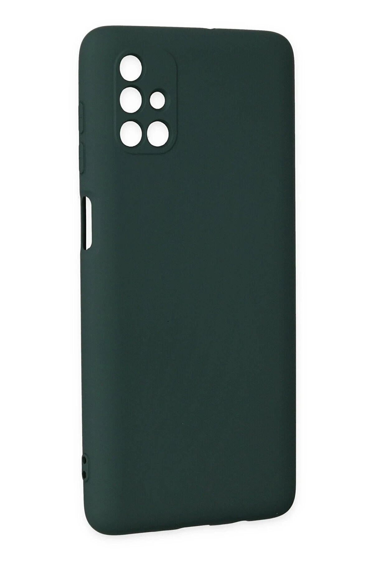 Samsung Galaxy M51 Kılıf Nano İçi̇ Kadi̇fe Si̇li̇kon - Koyu Yeşi̇l - Dropx2269-8265