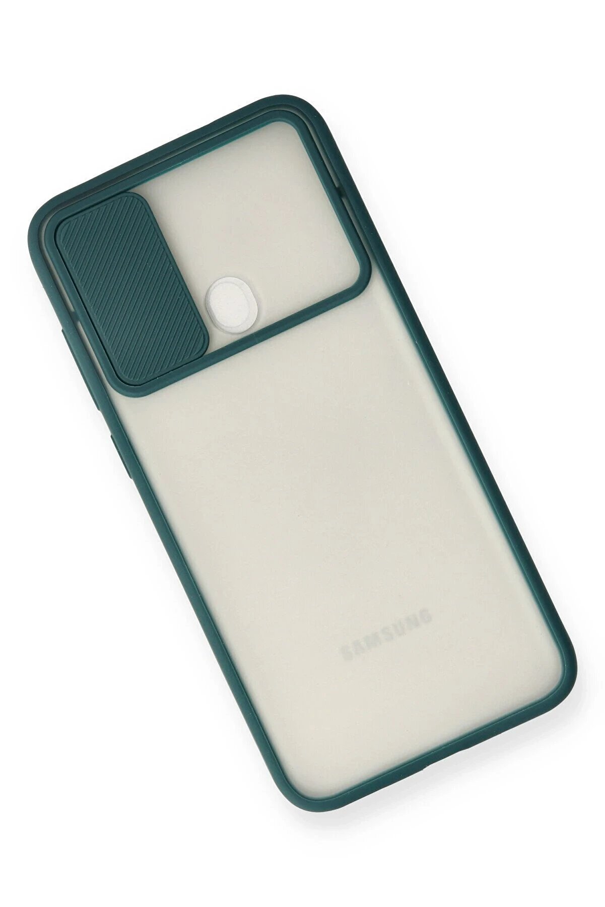 Samsung Galaxy A11 Kılıf Palm Buzlu Kamera Sürgülü Si̇li̇kon - Yeşi̇l - Dropx9366-7855