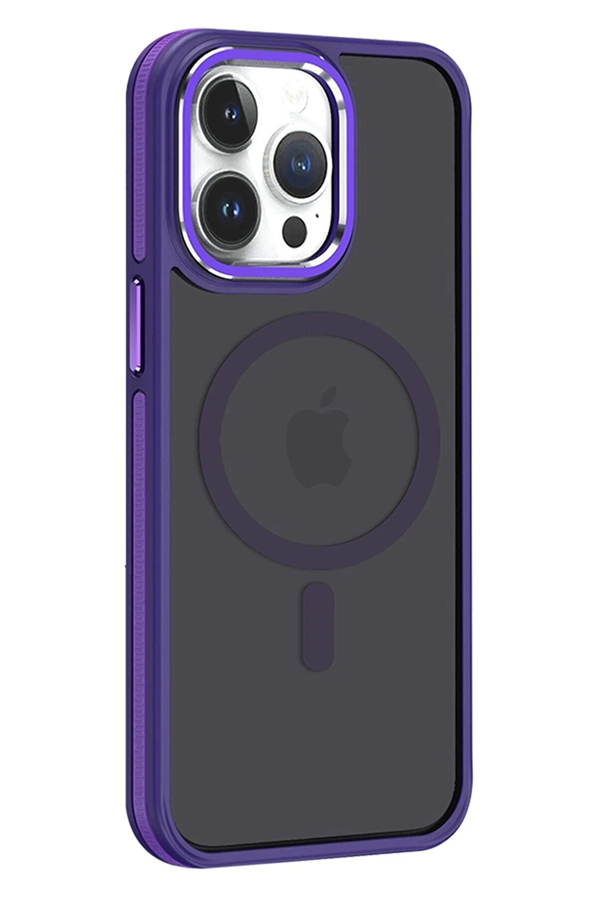 İphone 15 Pro Max Wi̇nner Magsafe Kapak - Deri̇n Mor - Dropx7115-8535