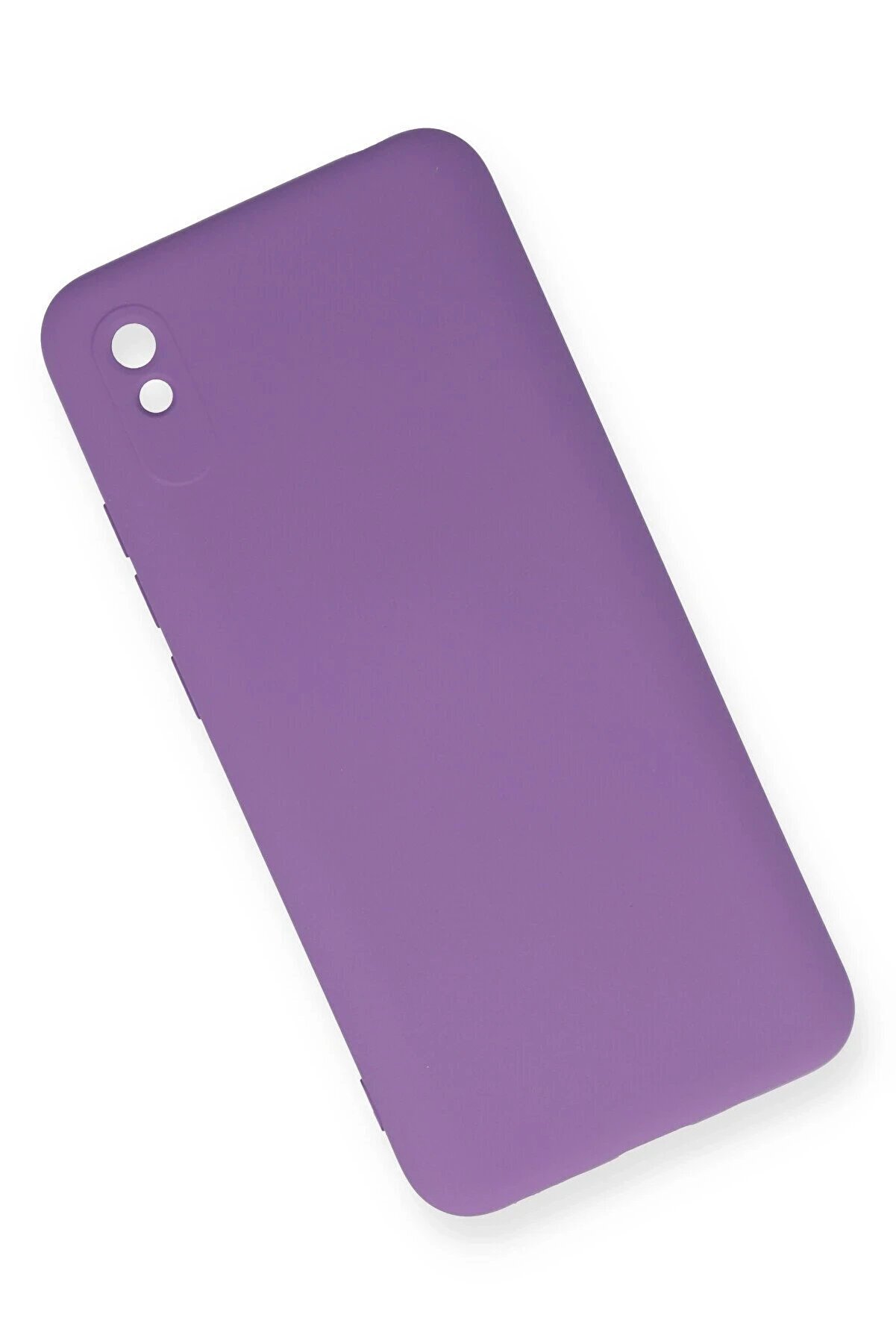 Xi̇aomi̇ Redmi̇ 9A Kılıf Nano İ&ccedil;i̇ Kadi̇fe Si̇li̇kon - Mor - Dropx1912-4517