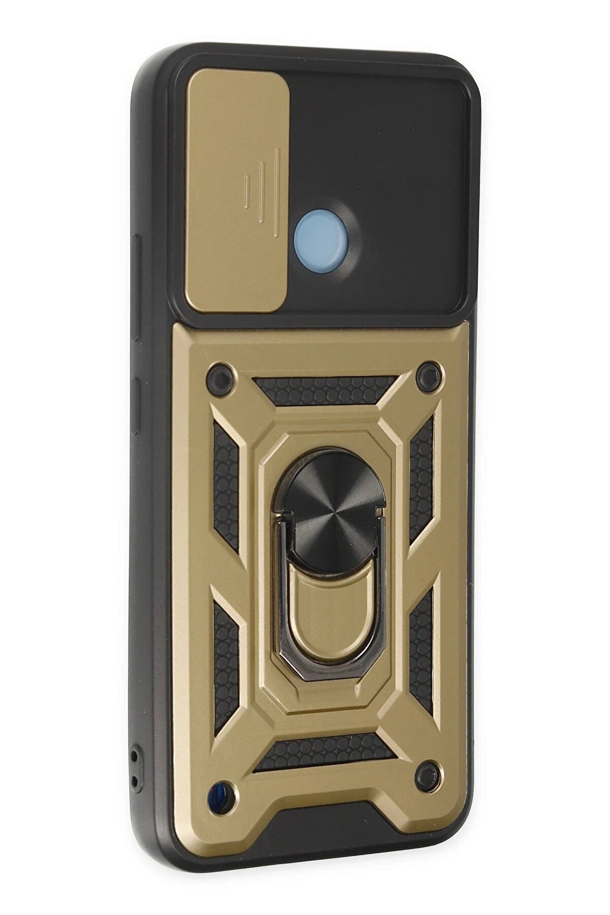 Realme C25Y Kılıf Pars Lens Yüzüklü Si̇li̇kon - Gold - Dropx5959-2566