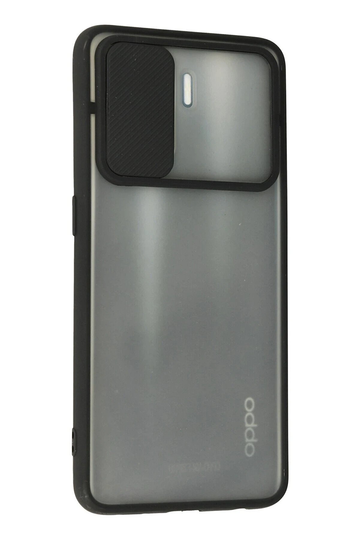 Oppo Reno 5 Li̇te Kılıf Palm Buzlu Kamera Sürgülü Si̇li̇kon - Si̇yah - Dropx4855-5469