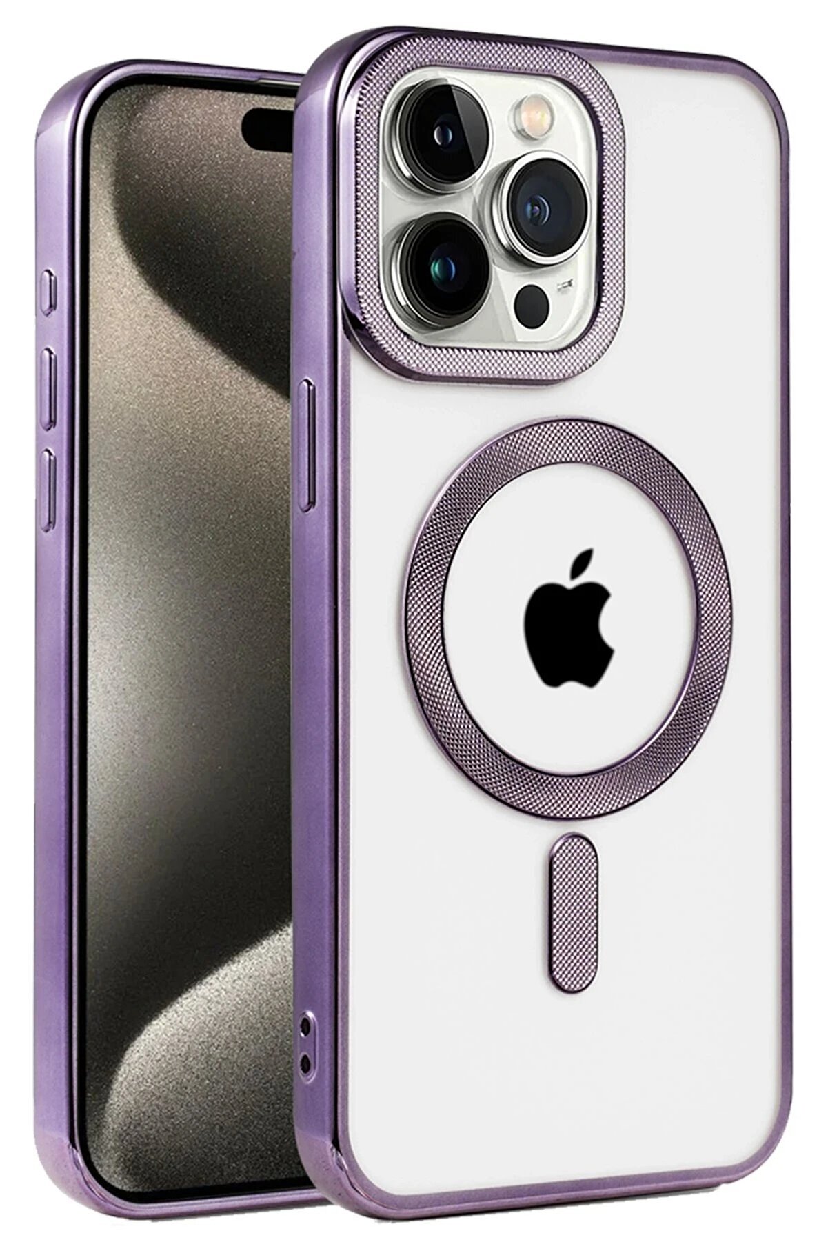 CepteToptan iPhone 14 Pro Max Kılıf Kronos Magsafe Kapak - Derin Mor - DROPX1797-2698