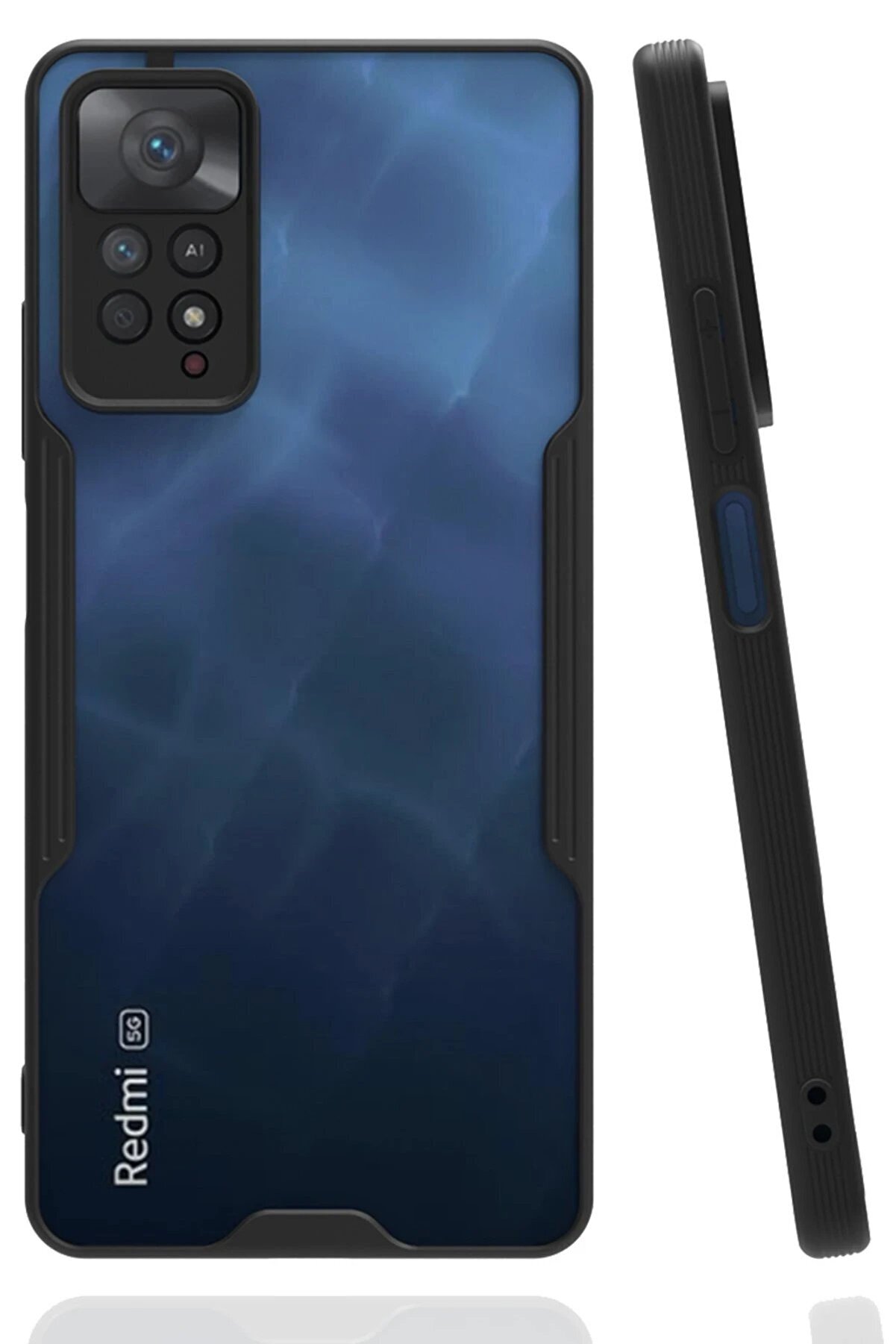 CepteToptan Xiaomi Redmi Note 11 Pro Kılıf Platin Silikon - Siyah - DROPX7389-5777