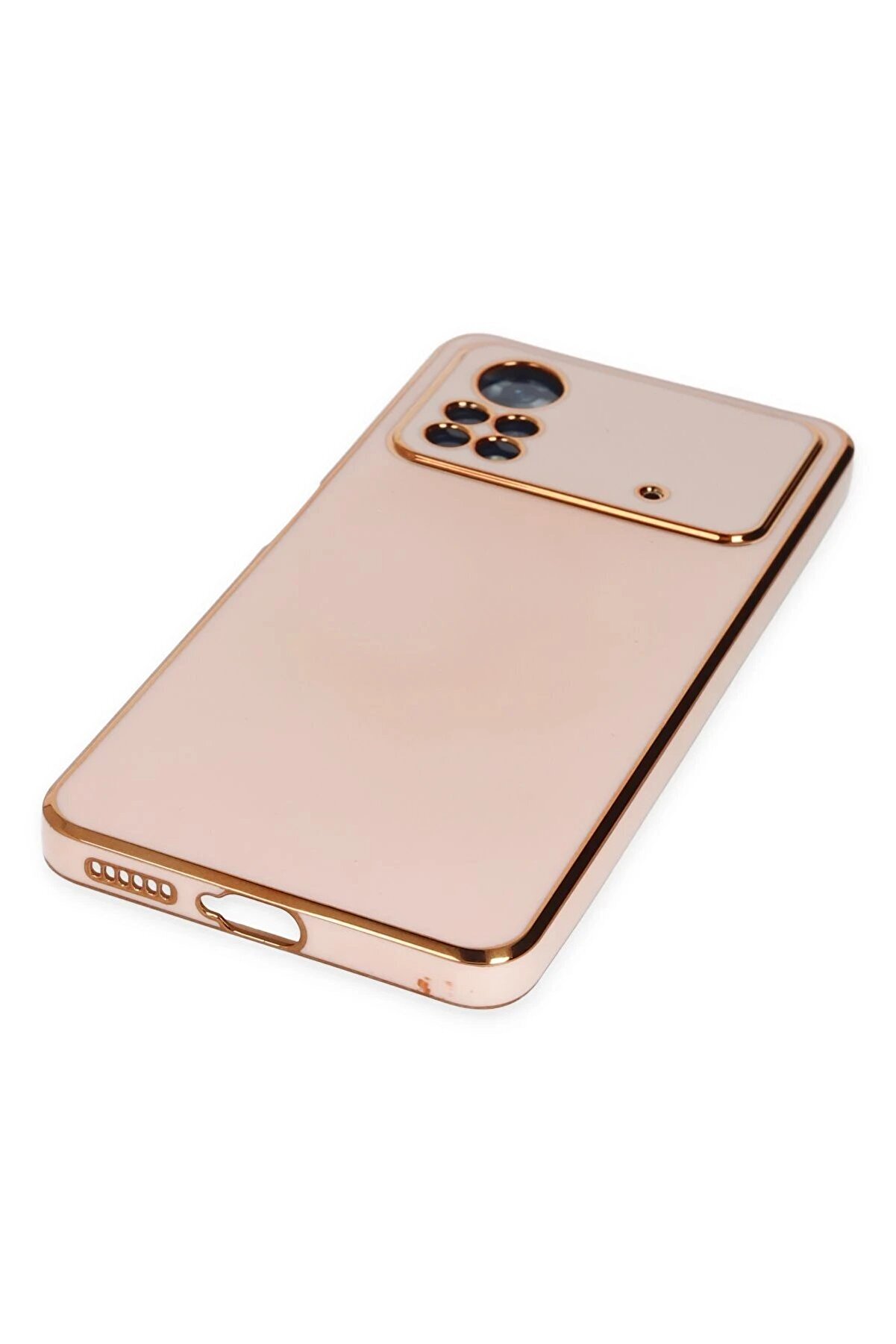 Xi̇aomi̇ Poco X4 Pro 5G Kılıf Volet Si̇li̇kon - Pembe - Dropx2472-1678