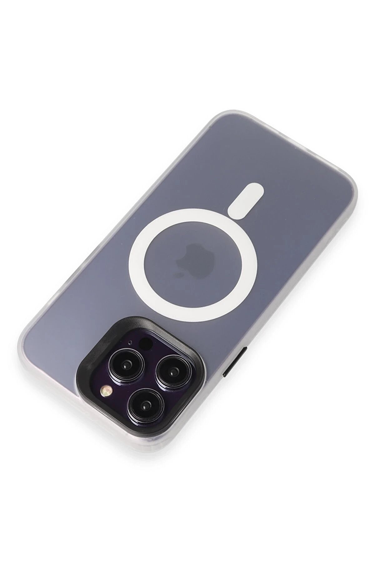 İphone 15 Pro Max Kılıf Mateks Magsafe Kapak - Beyaz - Dropx2260-6687