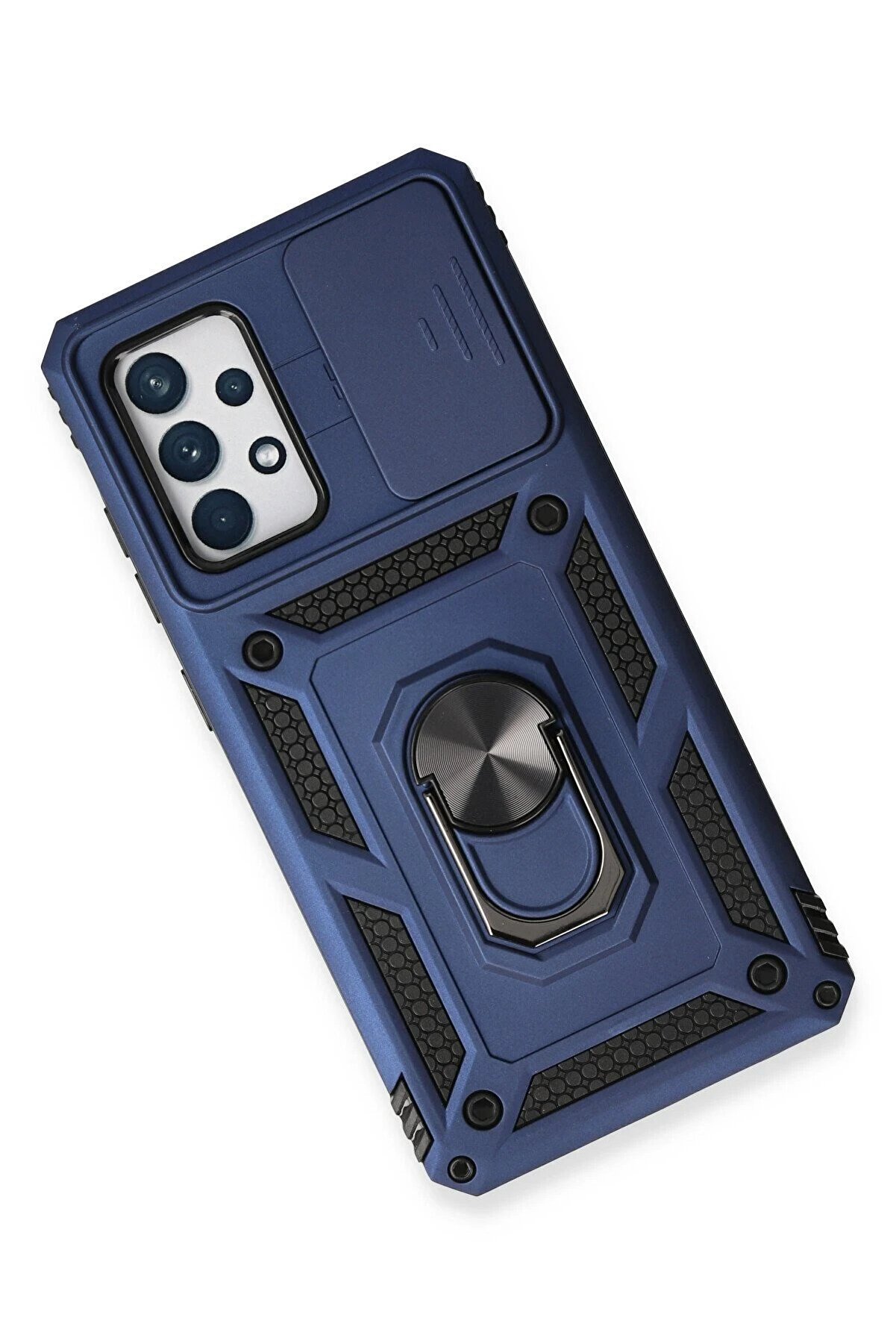 Samsung Galaxy A73 5G Kılıf Pars Lens Yüzüklü Si̇li̇kon - Laci̇vert - Dropx4114-4401