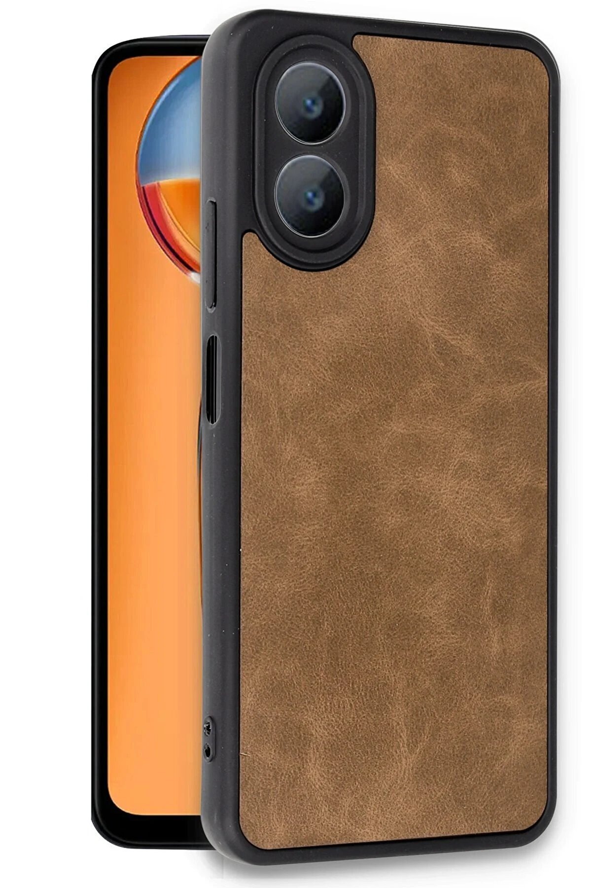 Oppo A38 Kılıf Aras Deri̇ Kapak - Taba - Dropx5324-3049