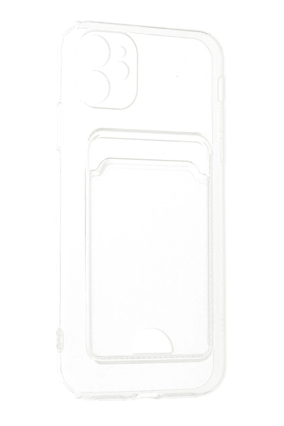 İphone 11 Kılıf Kart Şeffaf Si̇li̇kon - Şeffaf - Dropx1597-3673