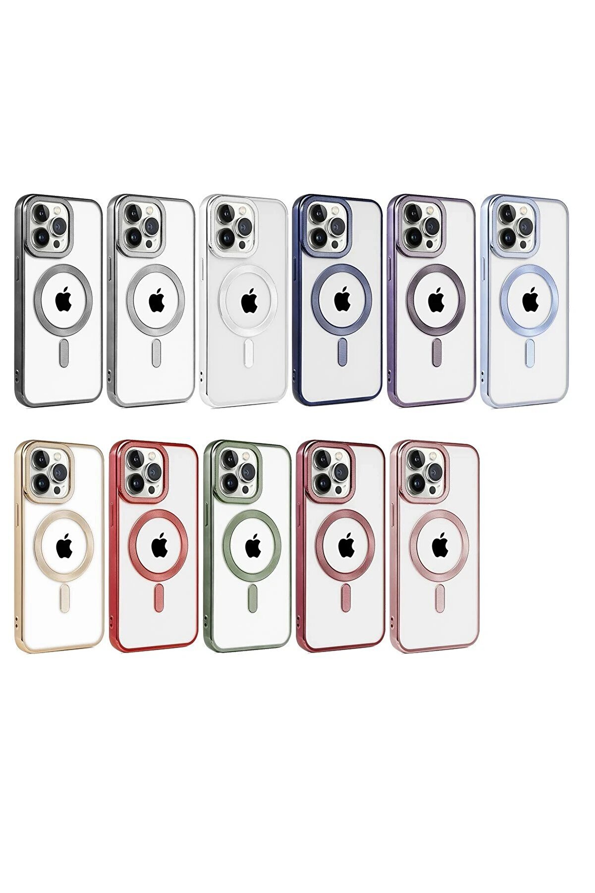 İphone 15 Pro Kılıf Kronos Magsafe Kapak - Gümüş - Dropx6781-1484