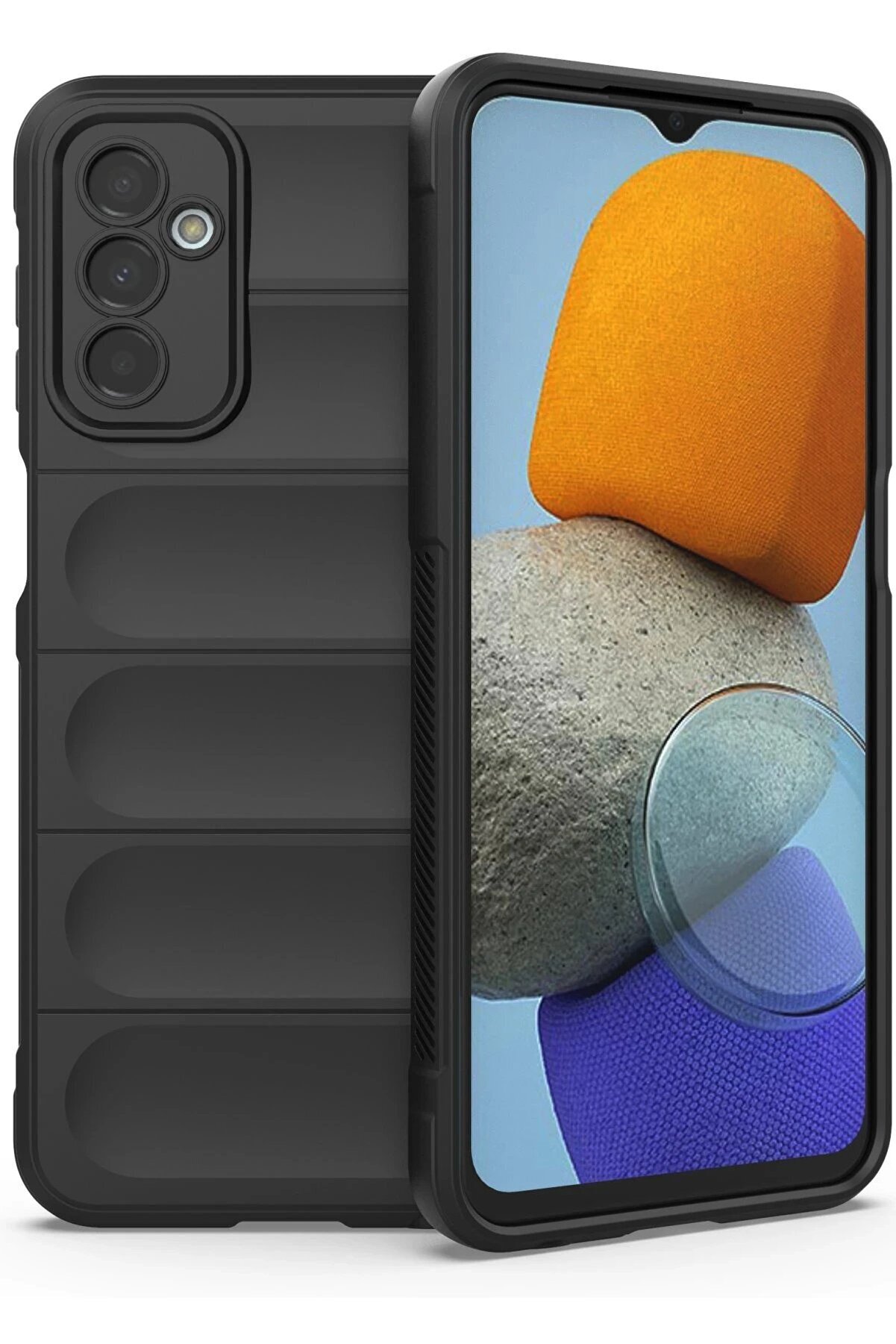 CepteToptan Samsung Galaxy M23 Kılıf Optimum Silikon - Siyah - DROPX2438-2187