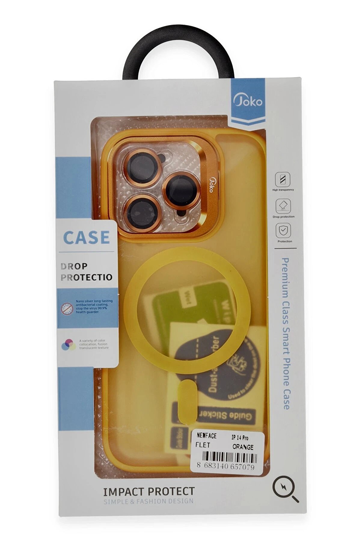 İphone 14 Pro Kılıf Flet Lens Magsafe Kapak - Si̇yah - Dropx7123-1595