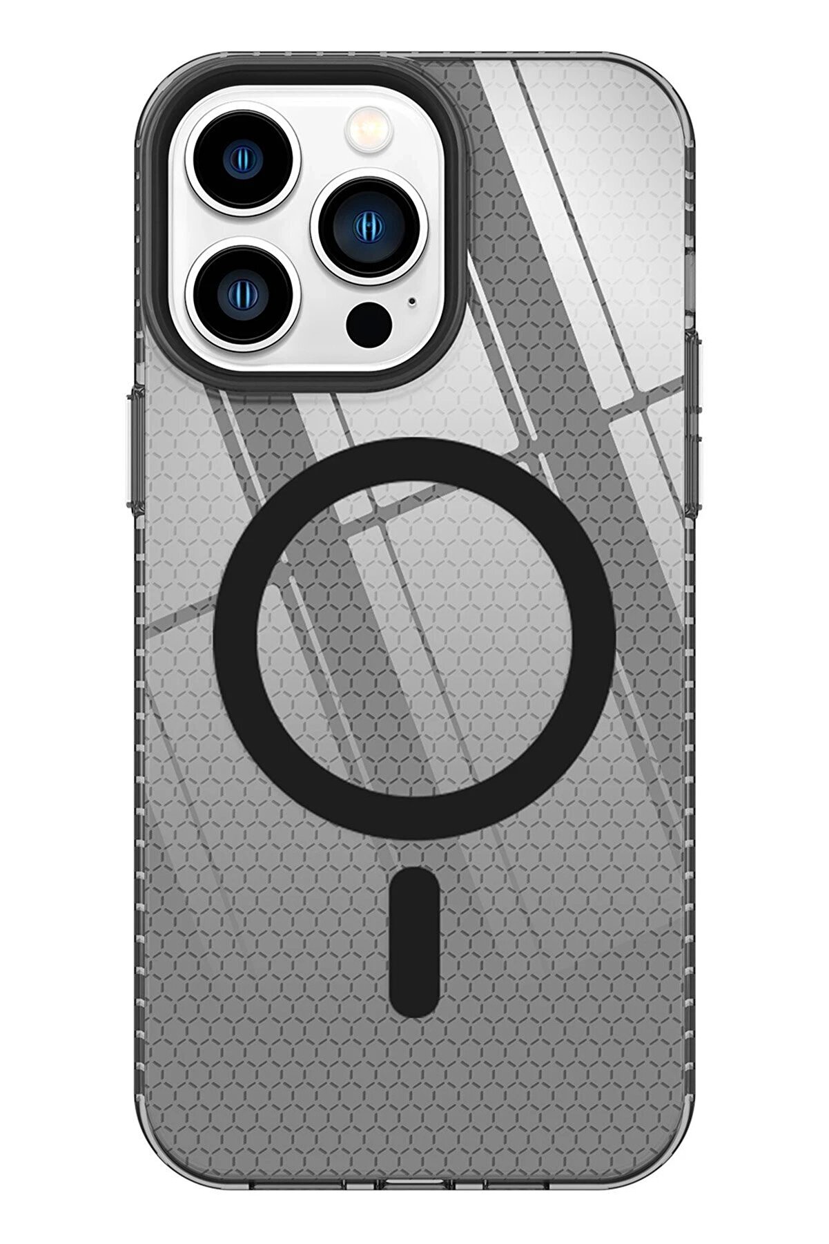 CepteToptan iPhone 13 Pro Kılıf Beta Magneticsafe Silikon - Siyah - DROPX3401-8513