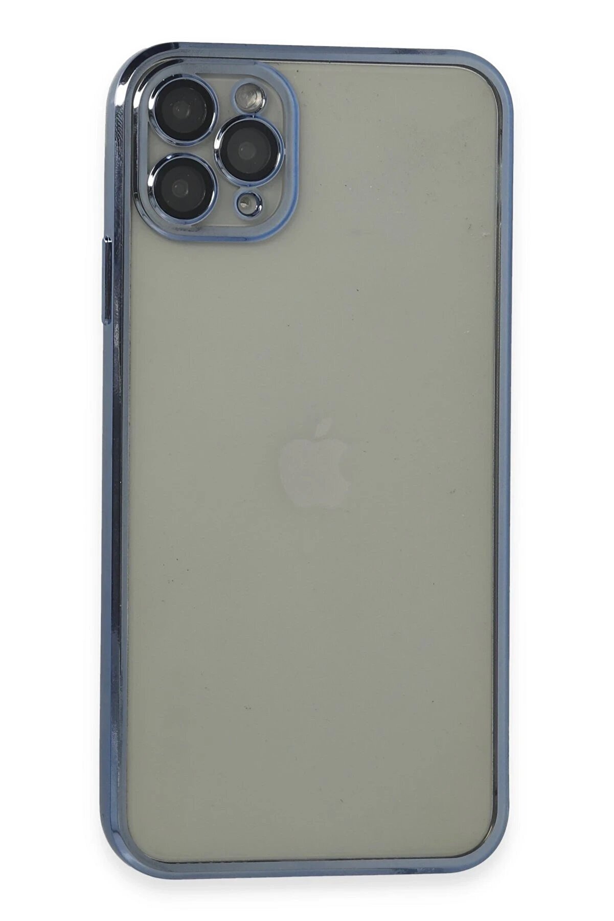 CepteToptan iPhone 11 Pro Max Kılıf Lensli Silikon - Açık Mavi - DROPX9455-8843