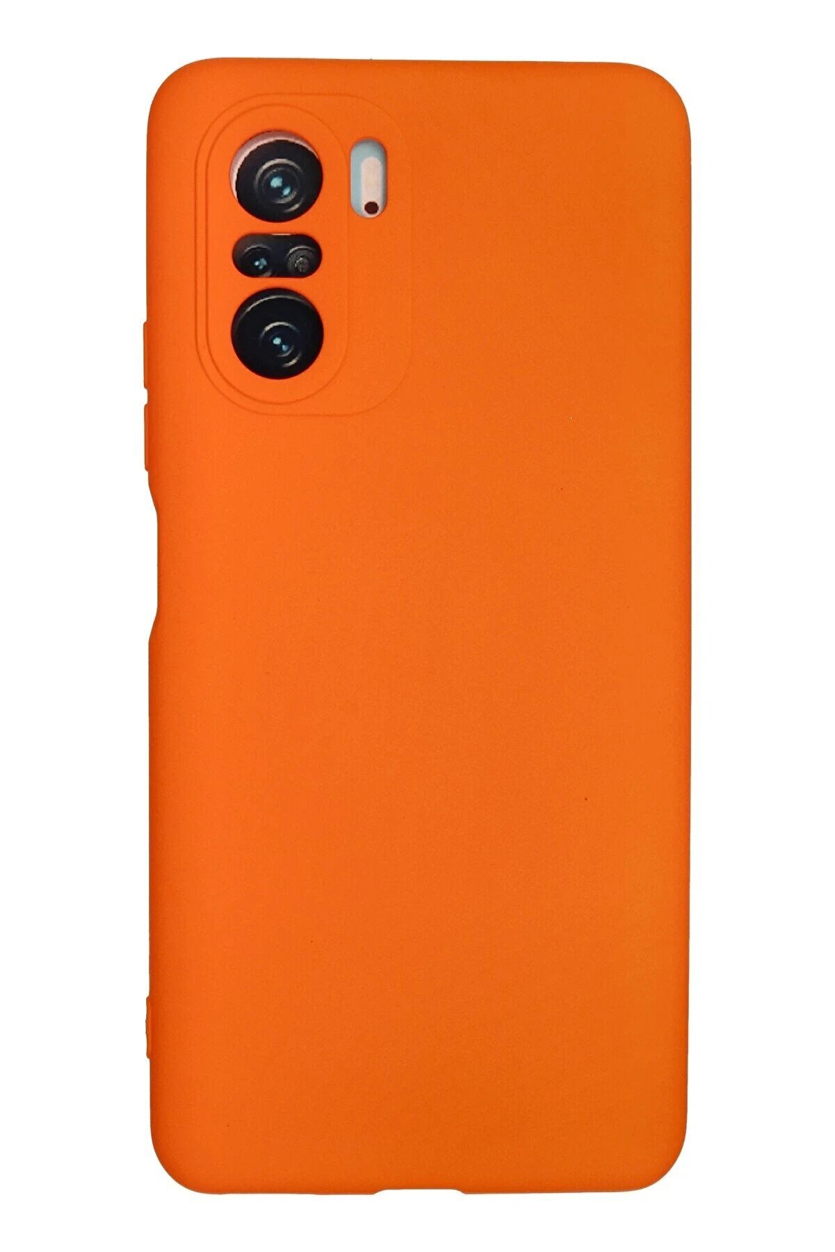 CepteToptan Xiaomi Poco F3 Kılıf Nano içi Kadife Silikon - Turuncu - DROPX4298-6590