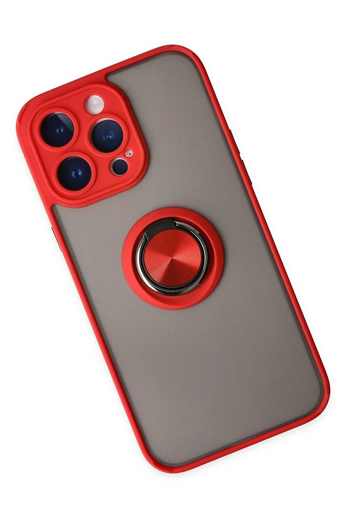 İphone 14 Pro Kılıf Montreal Y&uuml;z&uuml;kl&uuml; Si̇li̇kon Kapak - Kırmızı - Dropx6556-9904