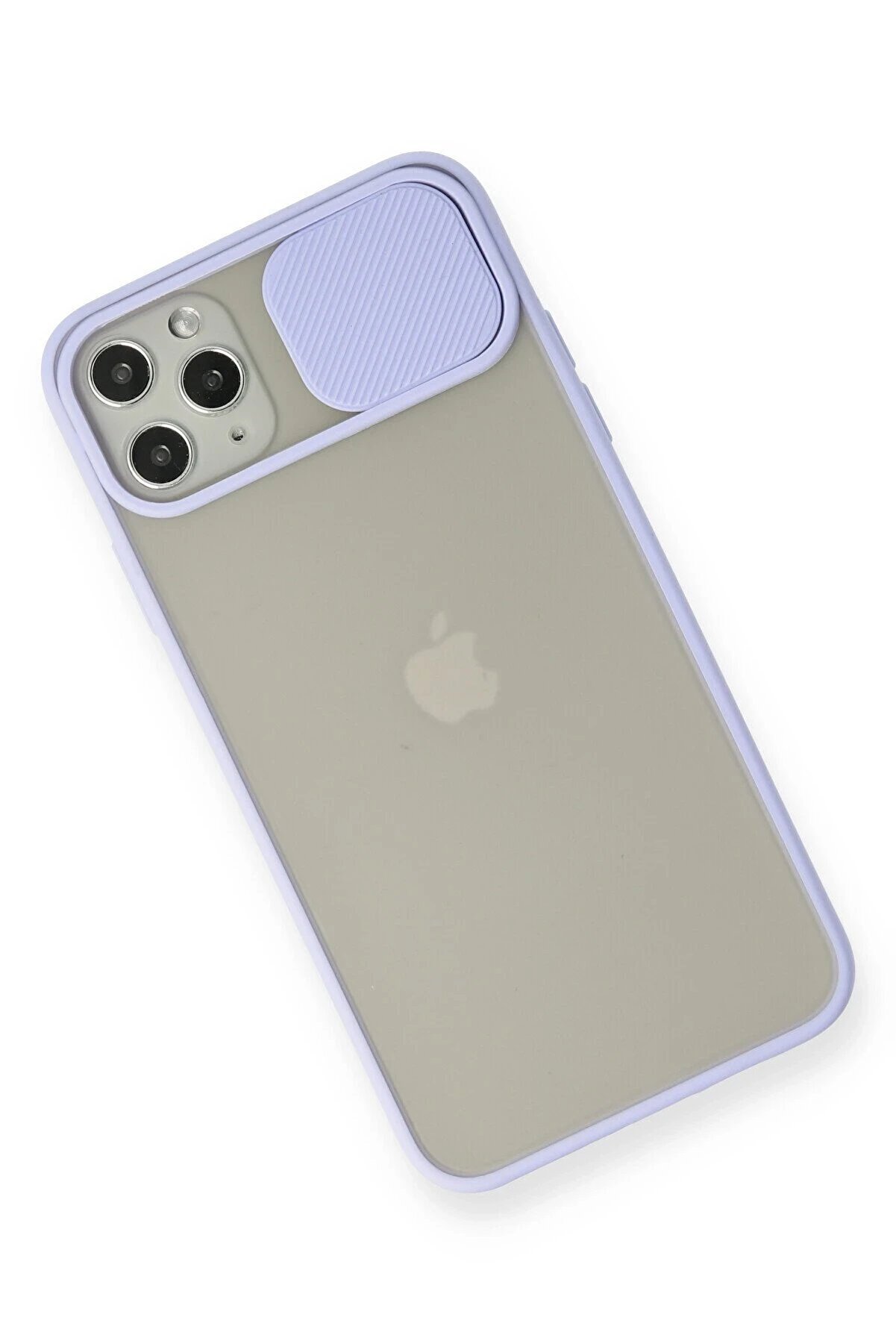 İphone 11 Pro Max Kılıf Palm Buzlu Kamera Sürgülü Si̇li̇kon - Li̇la - Dropx7109-4425