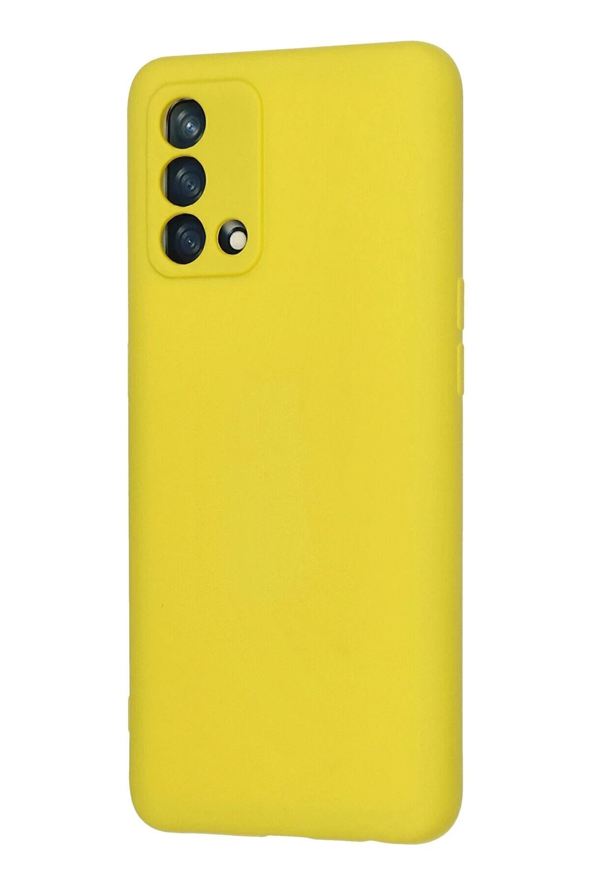 Oppo A74 4G Kılıf Nano İ&ccedil;i̇ Kadi̇fe Si̇li̇kon - Sarı - Dropx8625-5488