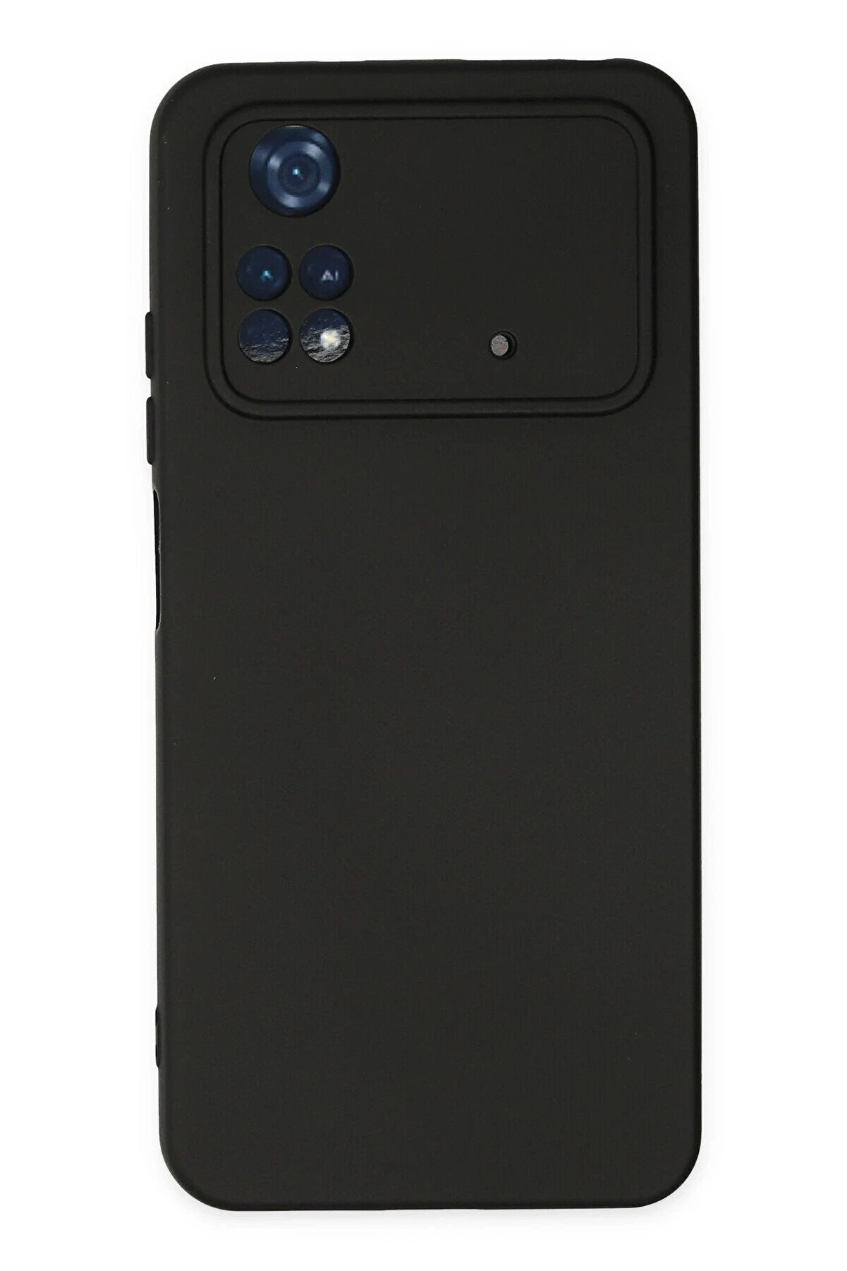 Xi̇aomi̇ Poco M4 Pro 4G Kılıf Nano İ&ccedil;i̇ Kadi̇fe Si̇li̇kon - Si̇yah - Dropx8846-9655