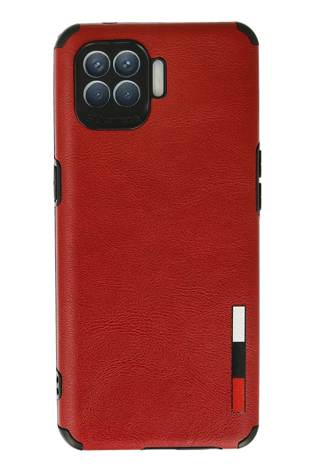 CepteToptan Oppo Reno 4 Lite Kılıf Loop Deri Silikon - Kırmızı - DROPX2990-4517