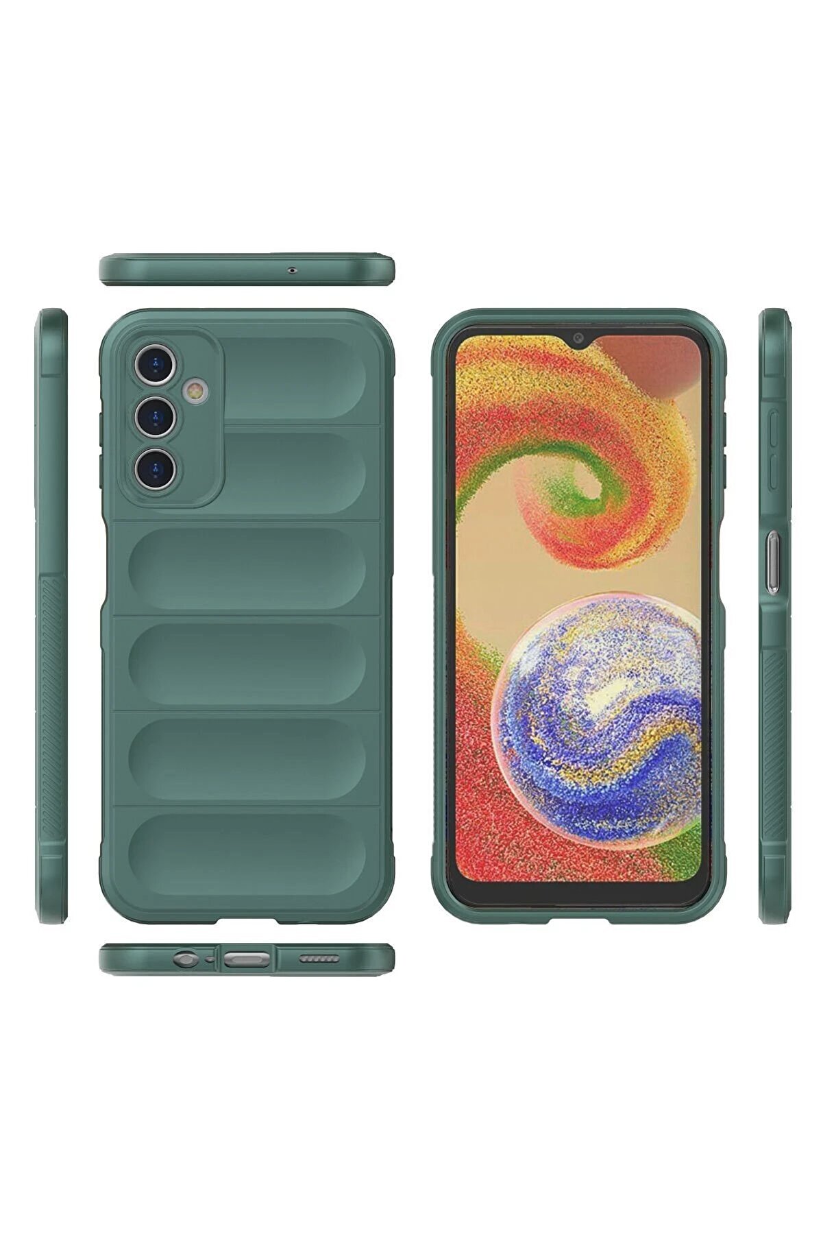 Samsung Galaxy A14 4G Kılıf Opti̇mum Si̇li̇kon - Koyu Yeşi̇l - Dropx2698-2184