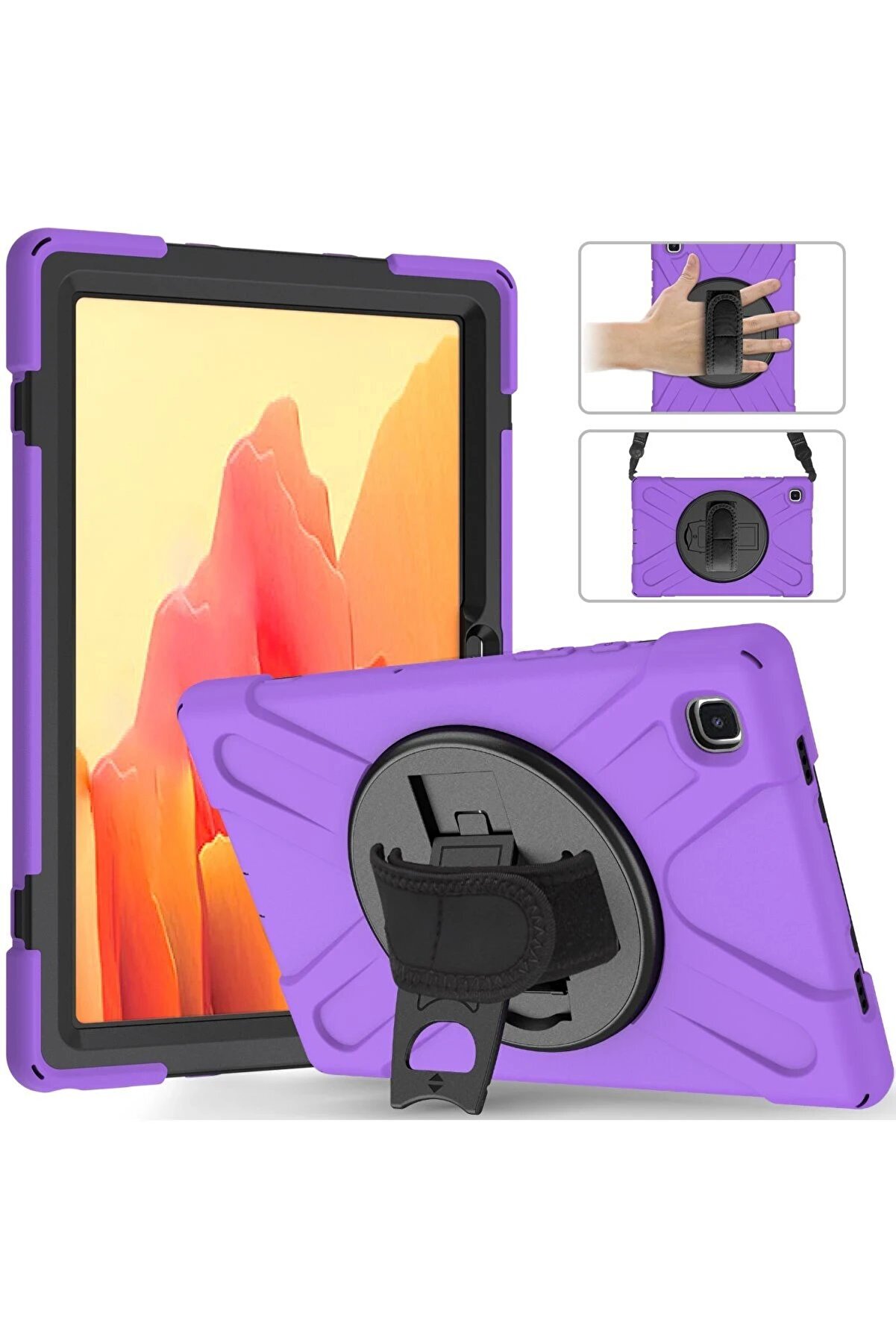 Samsung Galaxy Tab A7 10.4 Kılıf Amazi̇ng Tablet Kapak - Mor - Dropx4257-1249