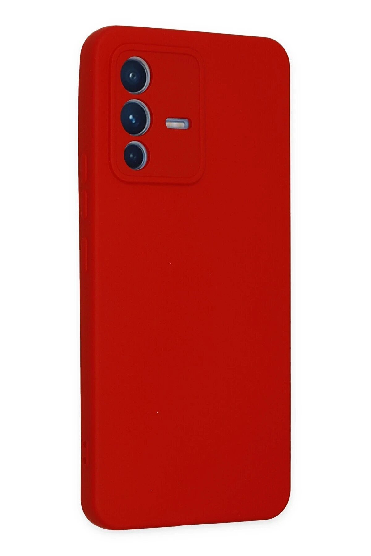 Vi̇vo V23 5G Kılıf Nano İçi̇ Kadi̇fe Si̇li̇kon - Kırmızı - Dropx4979-3692