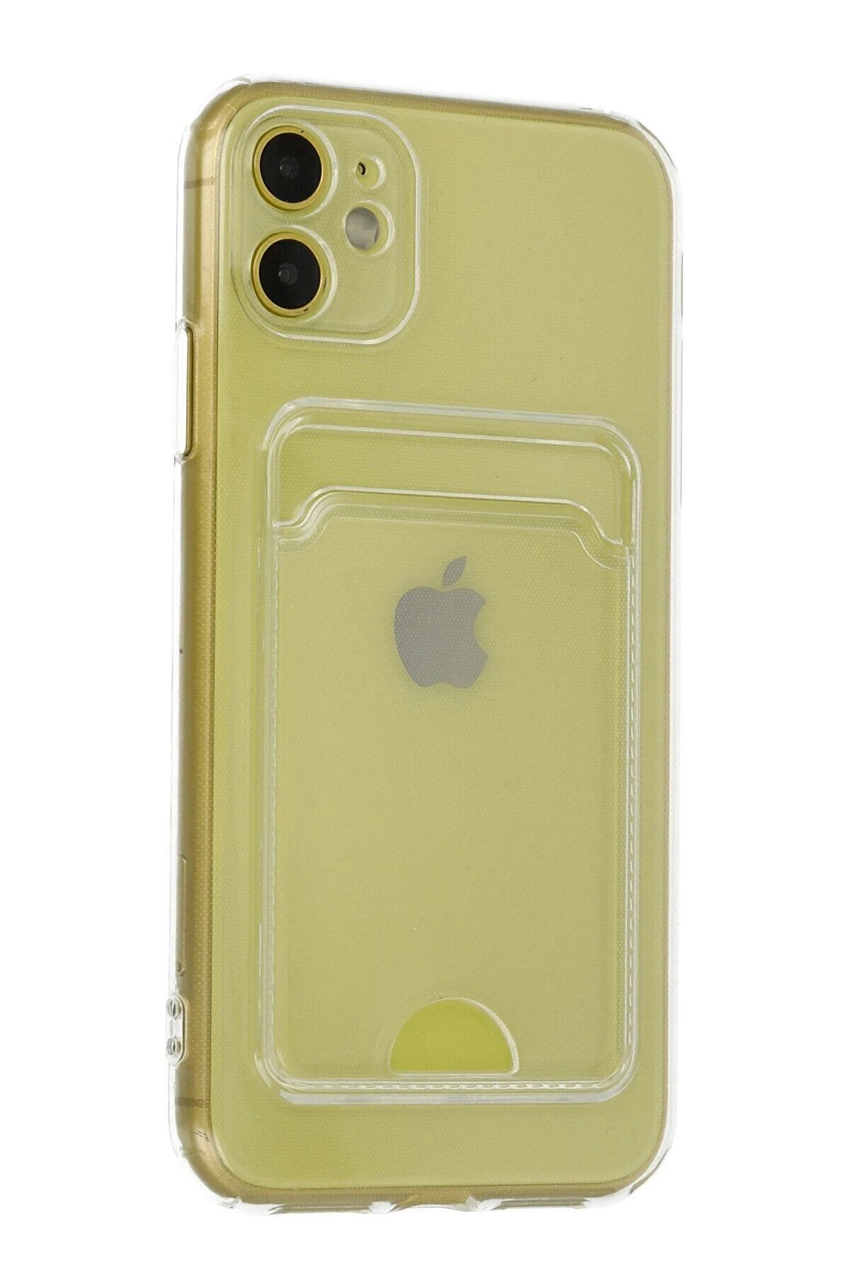 İphone 11 Kılıf Kart Şeffaf Si̇li̇kon - Şeffaf - Dropx1597-3673