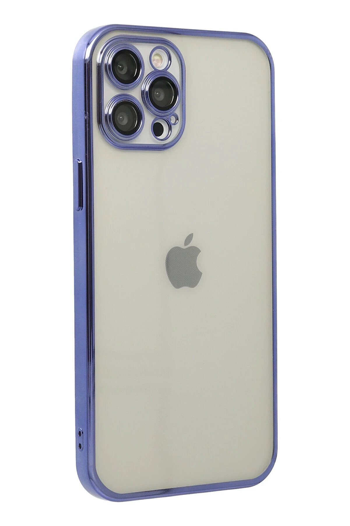 İphone 12 Pro Max Kılıf Lensli̇ Si̇li̇kon - Mor - Dropx7863-5602
