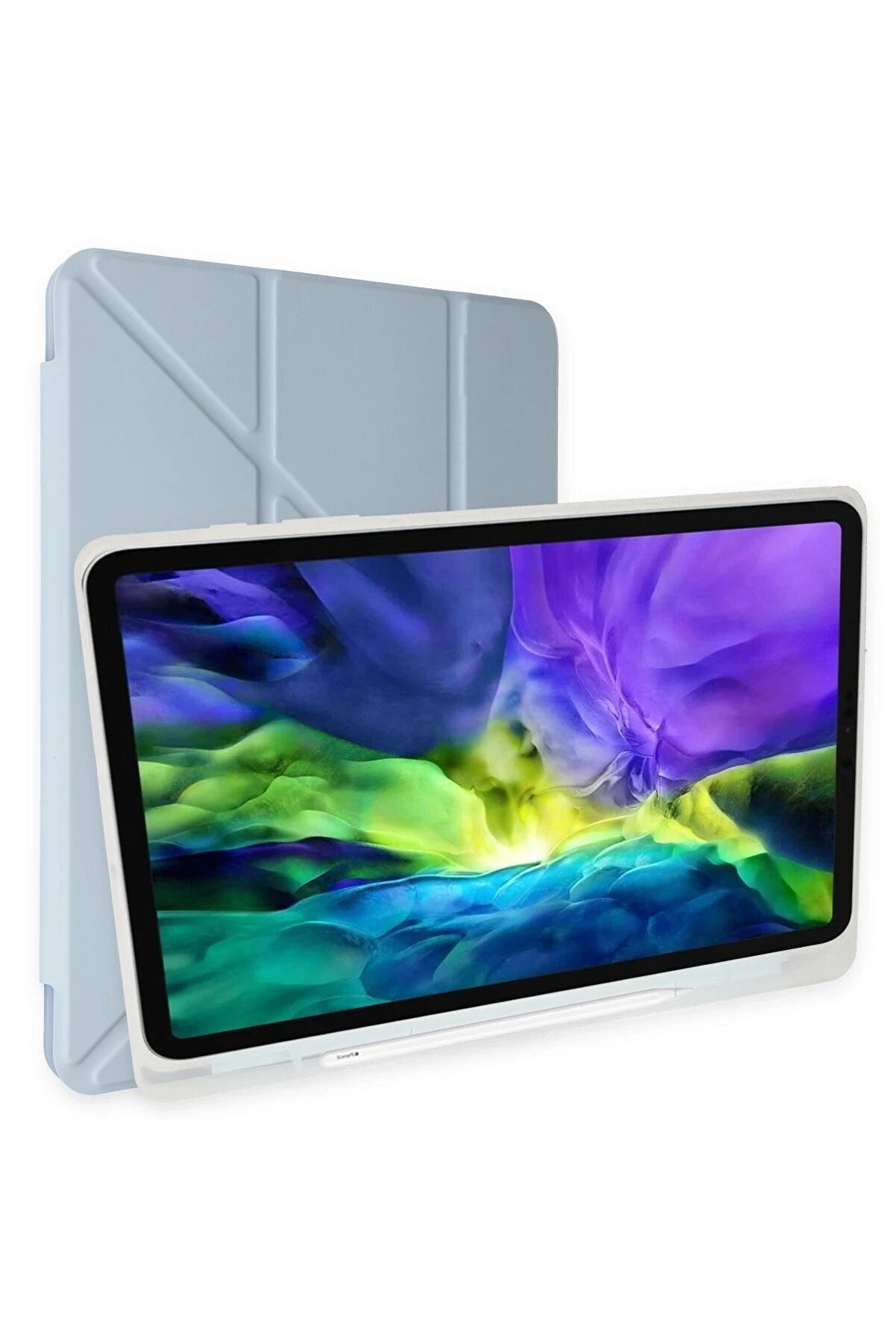 CepteToptan Samsung Galaxy T737 Tab S7 FE 12.4 Kılıf Kalemlikli Mars Tablet Kılıfı - Ma - DROPX3626-8179