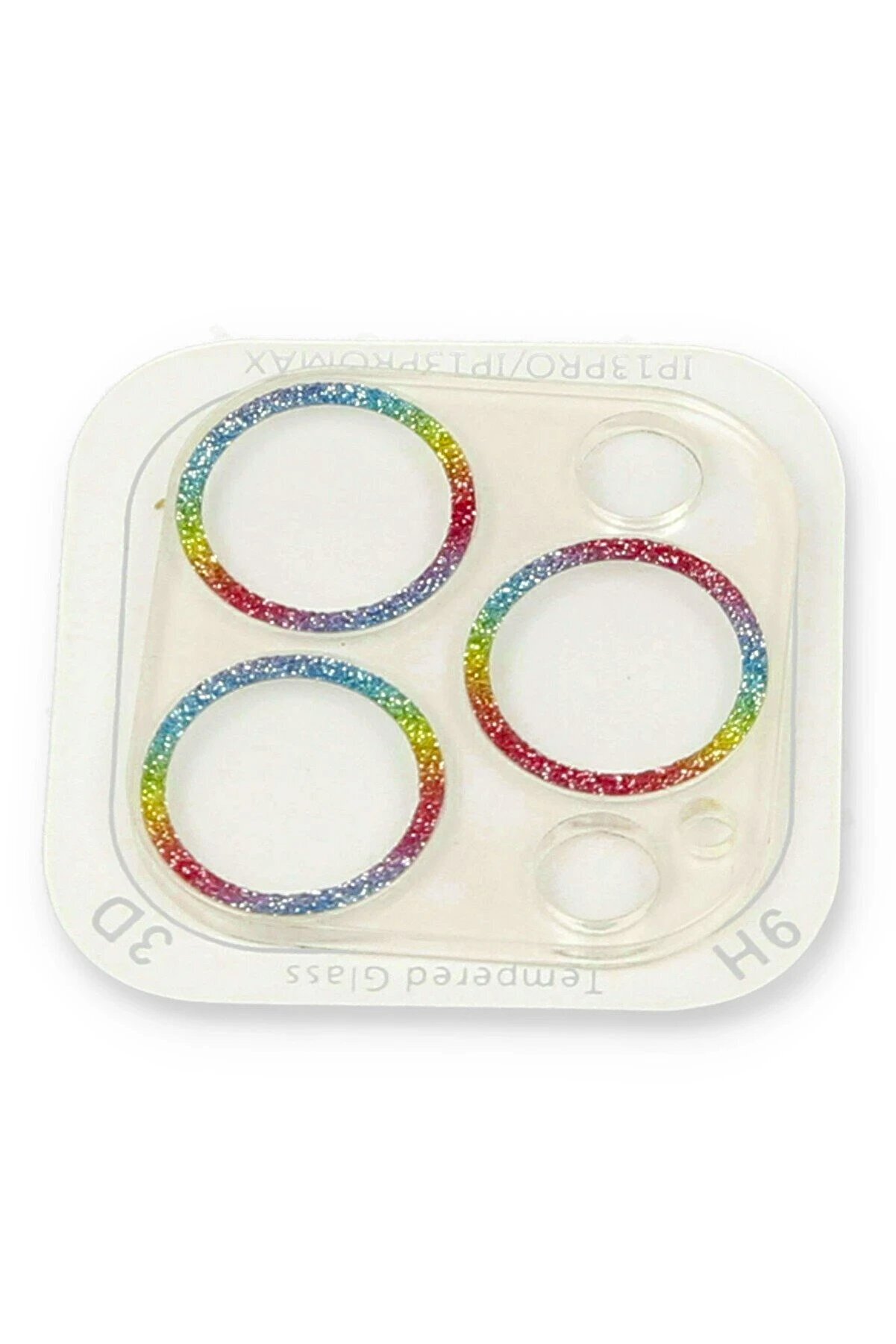 İphone 13 Pro Shi̇ne Kamera Lens Koruma Cam - Rai̇nbow - Dropx1956-8853