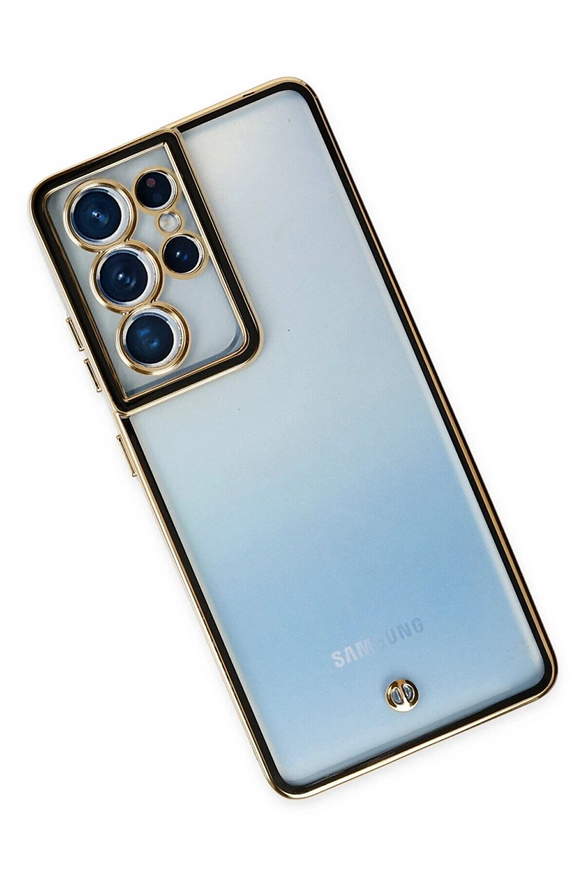 Samsung Galaxy S21 Ultra Kılıf Li̇va Lens Si̇li̇kon - Si̇yah - Dropx5687-8625