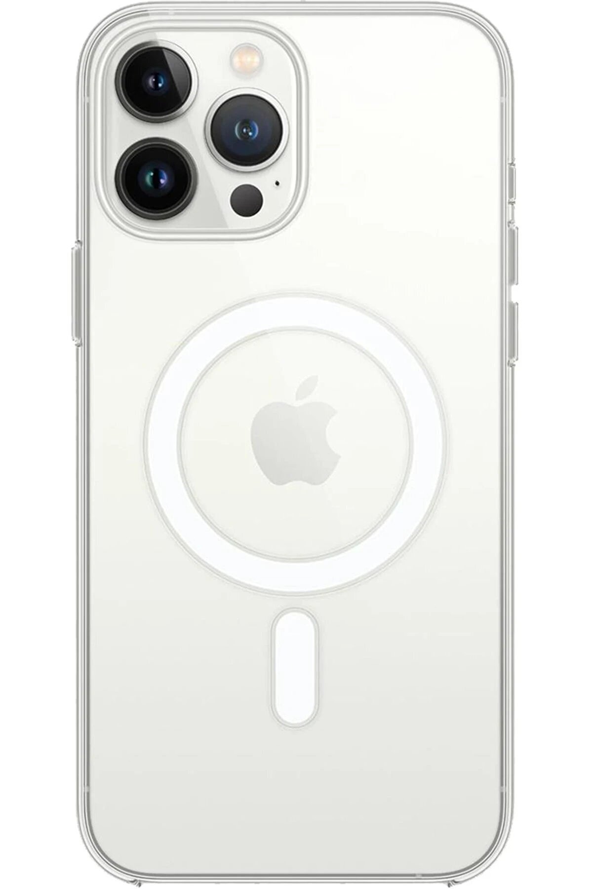 CepteToptan iPhone 14 Pro Max Kılıf Pc Real Magsafe Kapak - Şeffaf - DROPX4124-8933