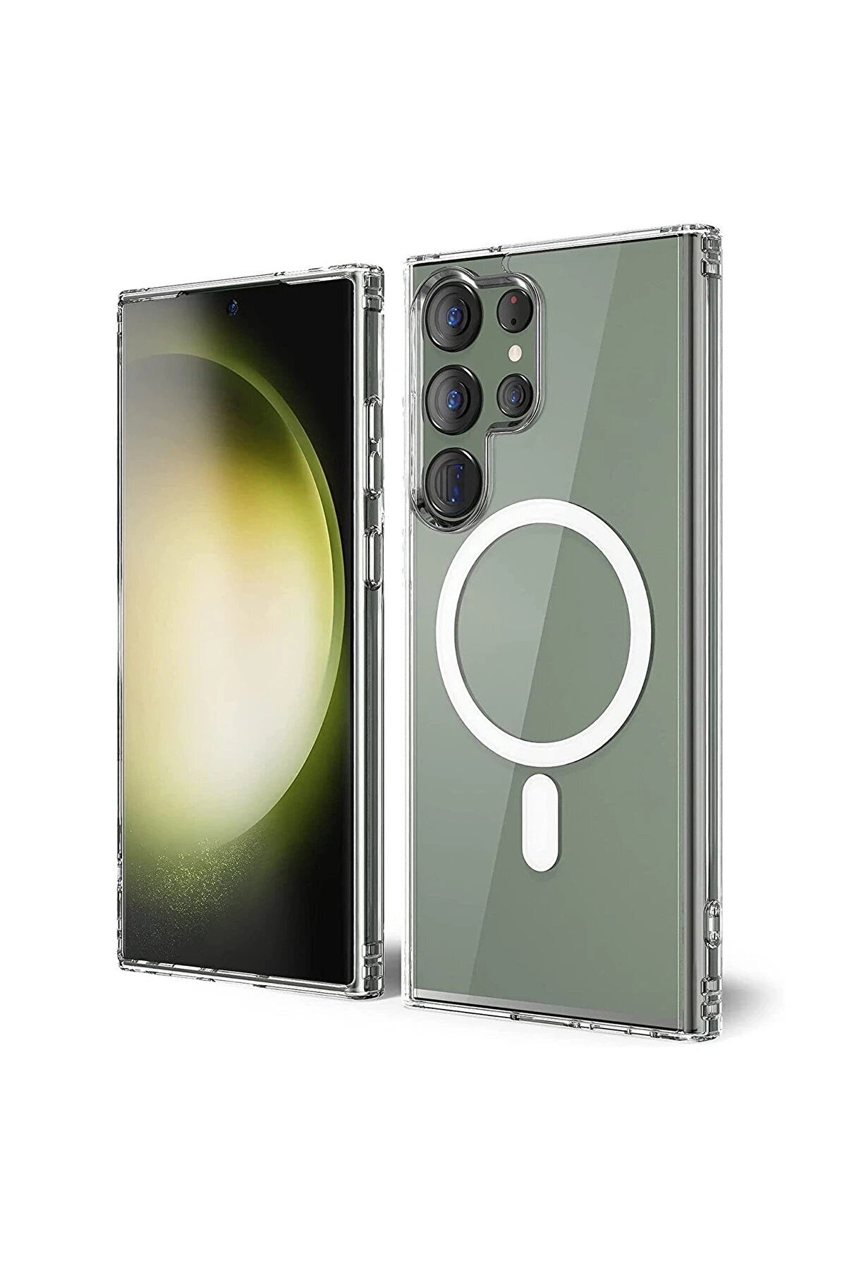 Samsung Galaxy S23 Ultra Kılıf Magneti̇csafe Şeffaf Si̇li̇kon - Şeffaf - Dropx6612-5199