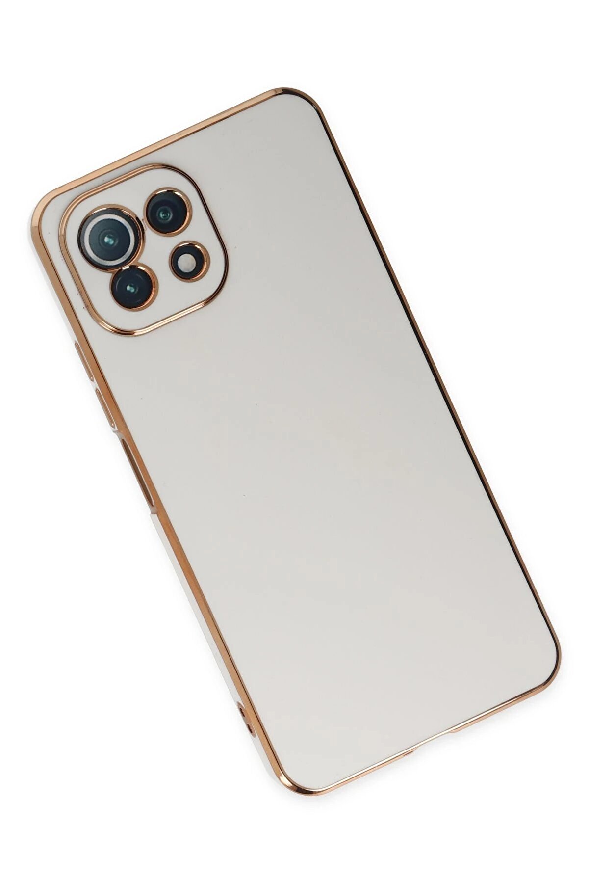 Xi̇aomi̇ Mi̇ 11 Li̇te Kılıf Volet Si̇li̇kon - Beyaz - Dropx8786-3869