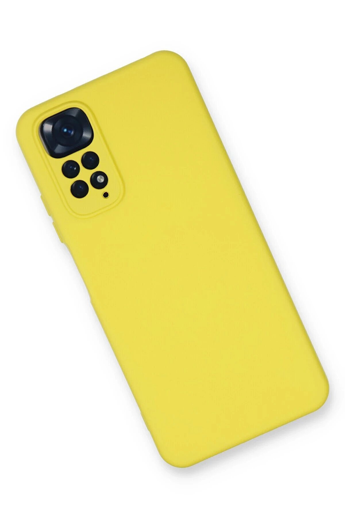 Xi̇aomi̇ Redmi̇ Note 11 Kılıf Nano İ&ccedil;i̇ Kadi̇fe Si̇li̇kon - Sarı - Dropx7964-3950