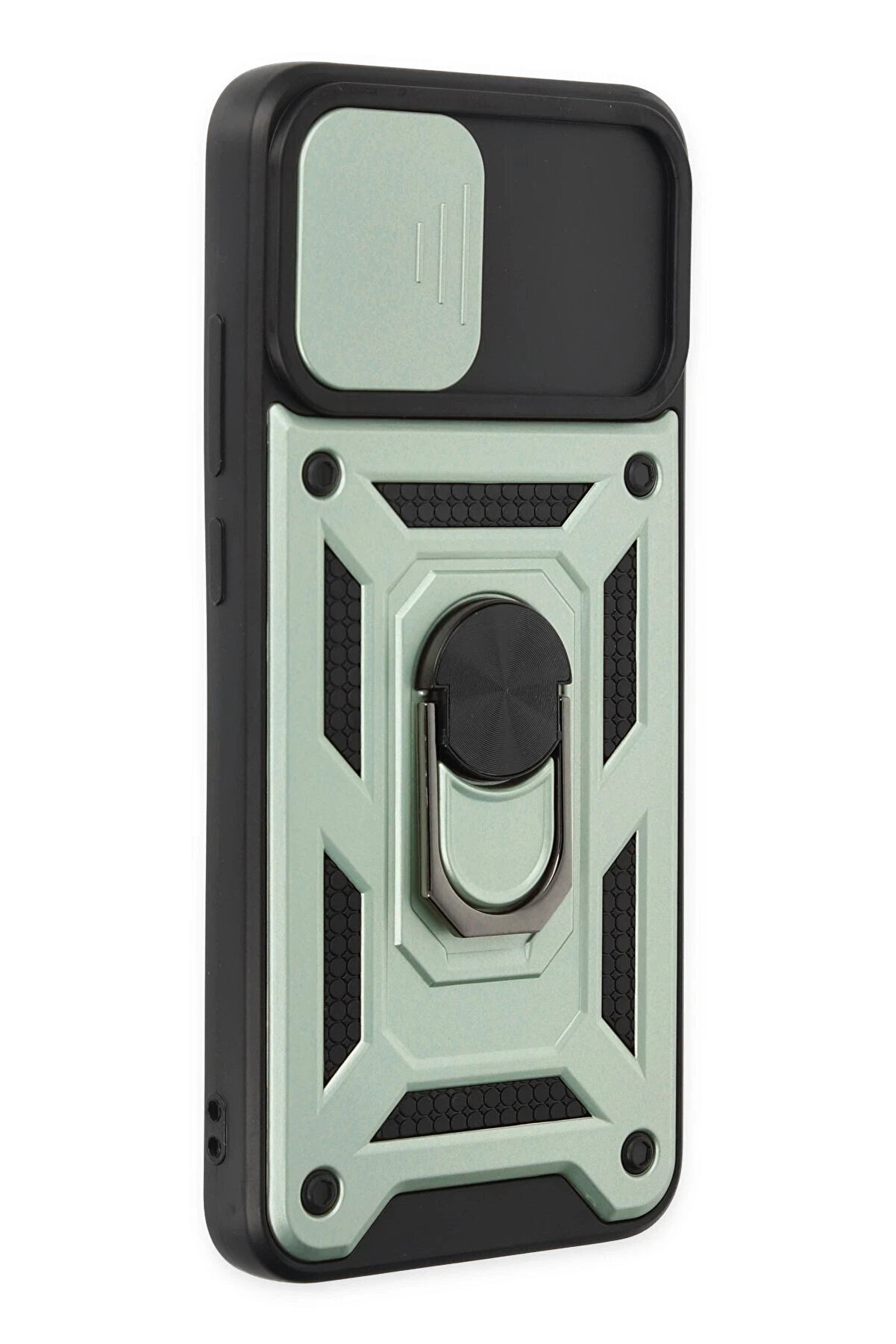 Samsung Galaxy A03 Kılıf Pars Lens Yüzüklü Si̇li̇kon - Yeşi̇l - Dropx8040-3068