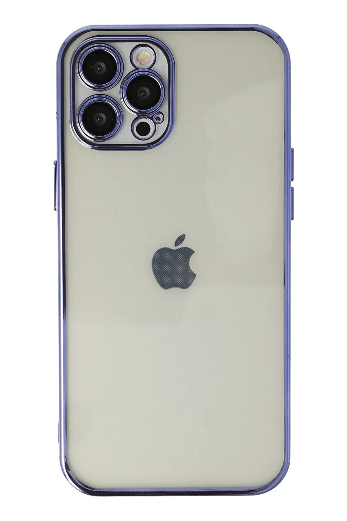 CepteToptan iPhone 12 Pro Max Kılıf Lensli Silikon - Mor - DROPX7863-5602
