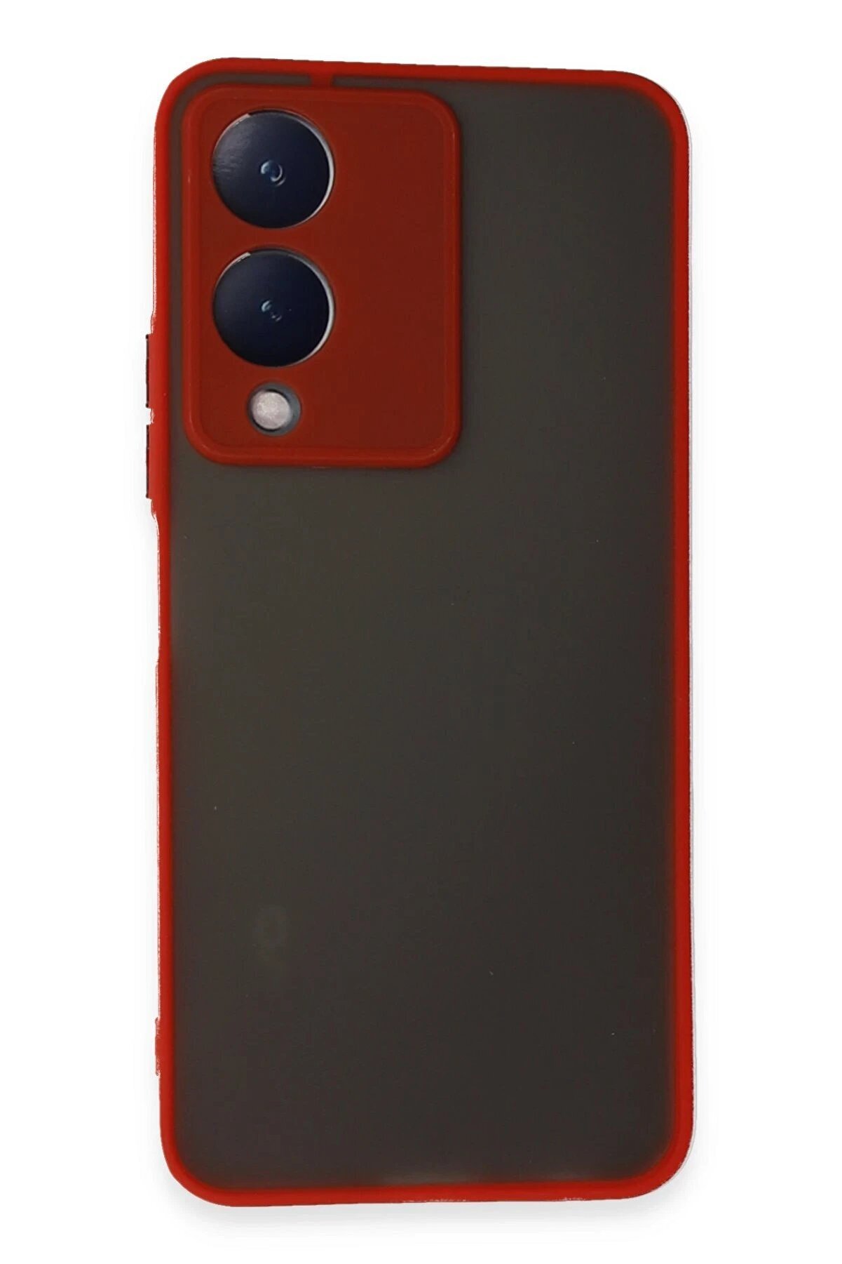 CepteToptan Vivo Y17S Kılıf Montreal Silikon Kapak - Kırmızı - DROPX8891-3862