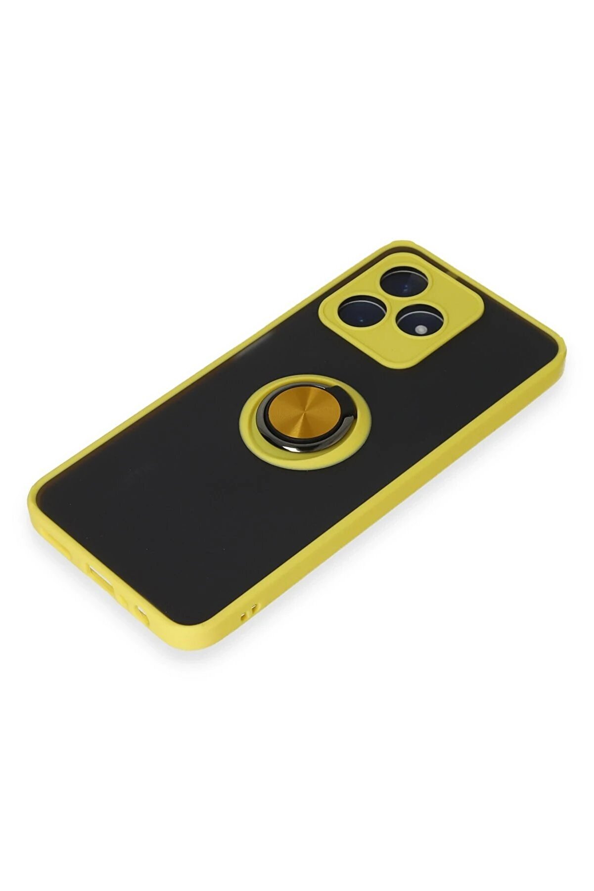 Realme C53 Kılıf Montreal Yüzüklü Si̇li̇kon Kapak - Sarı - Dropx7941-6402